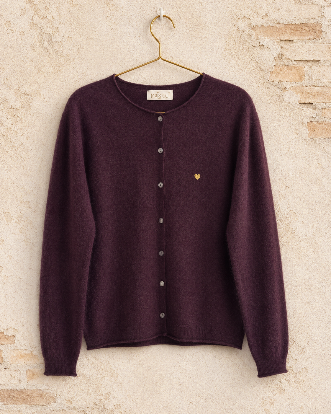 Cardigan Juliette aubergine