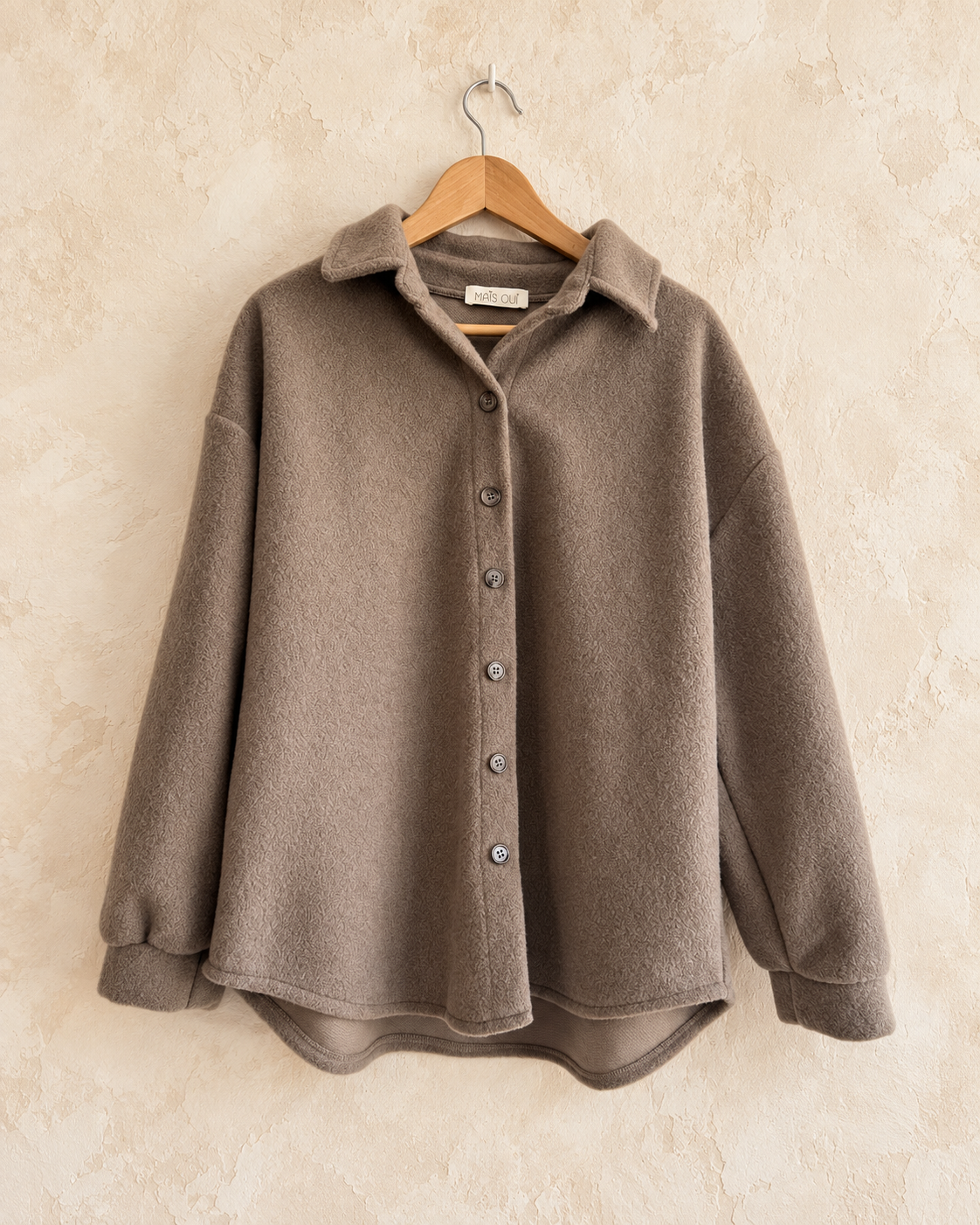 Camicia Felpa Bonjour taupe