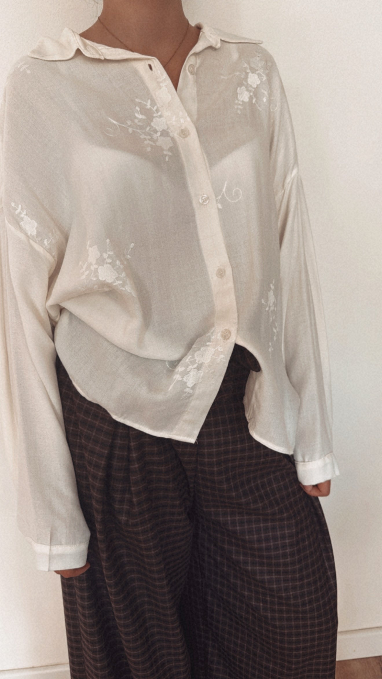 Camicia Flora white