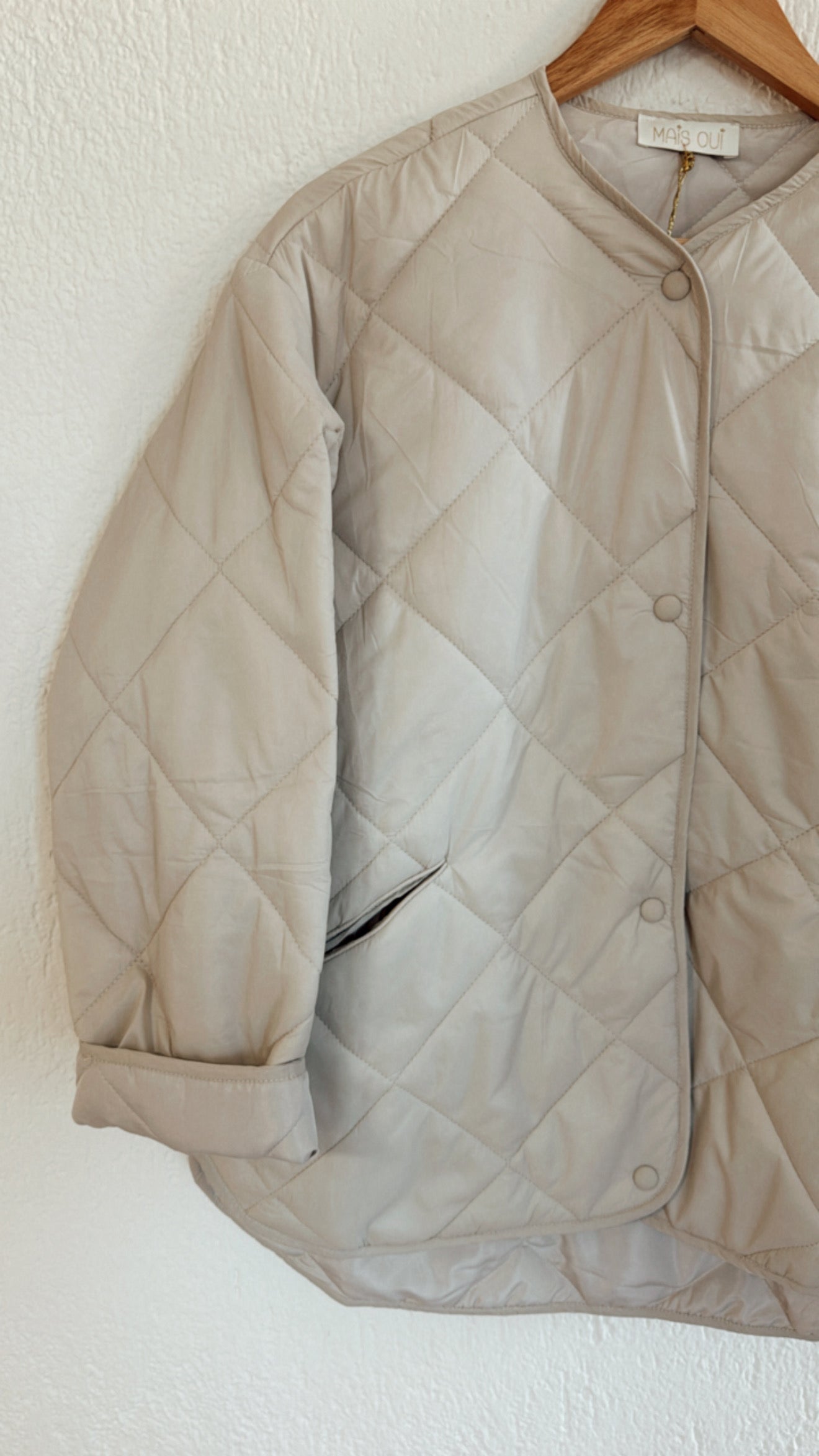 Giacca trapuntata Noè beige