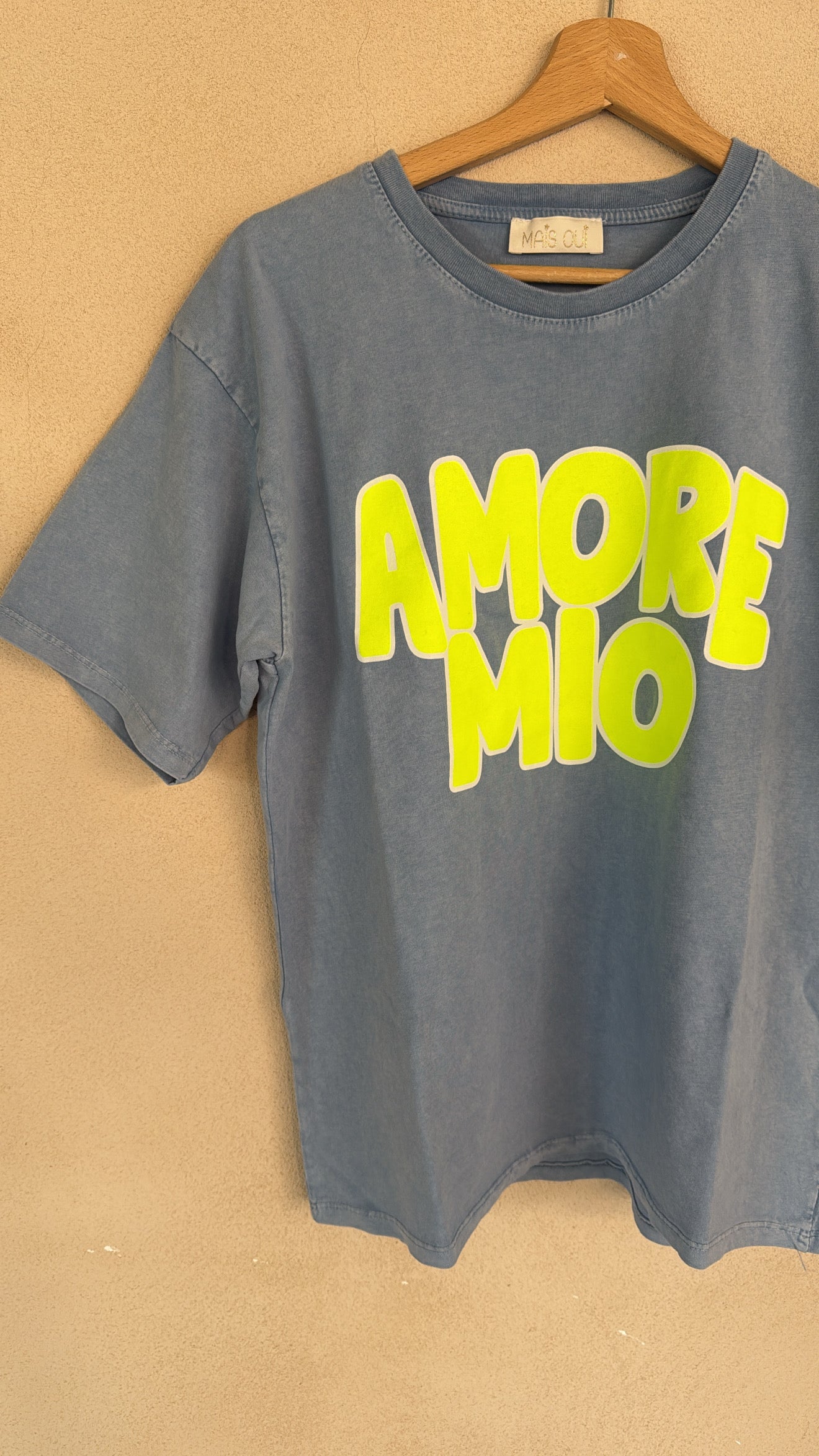 T-shirt AMORE MIO azzurra