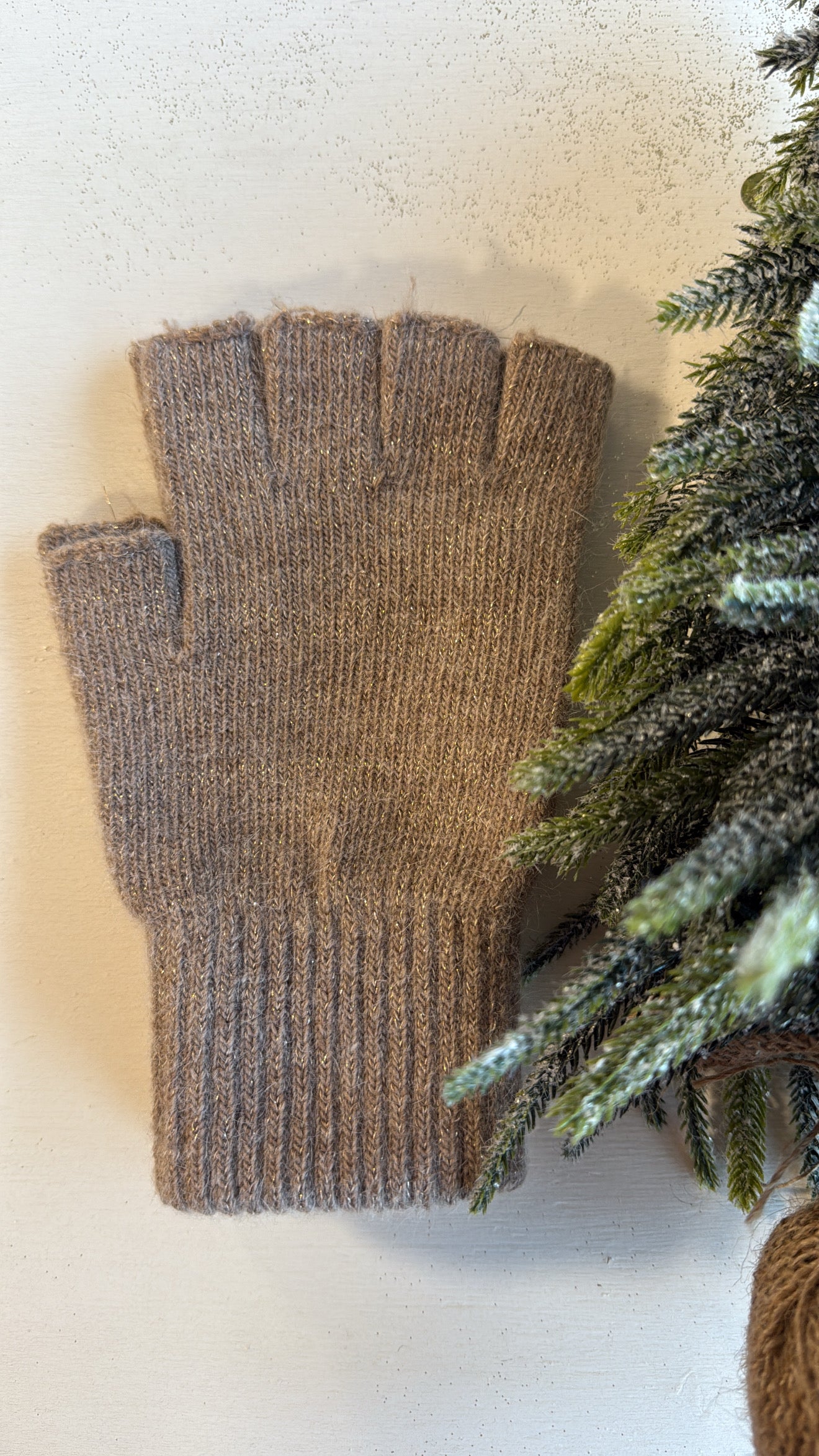 Guanti “mezze dita” Celine sand