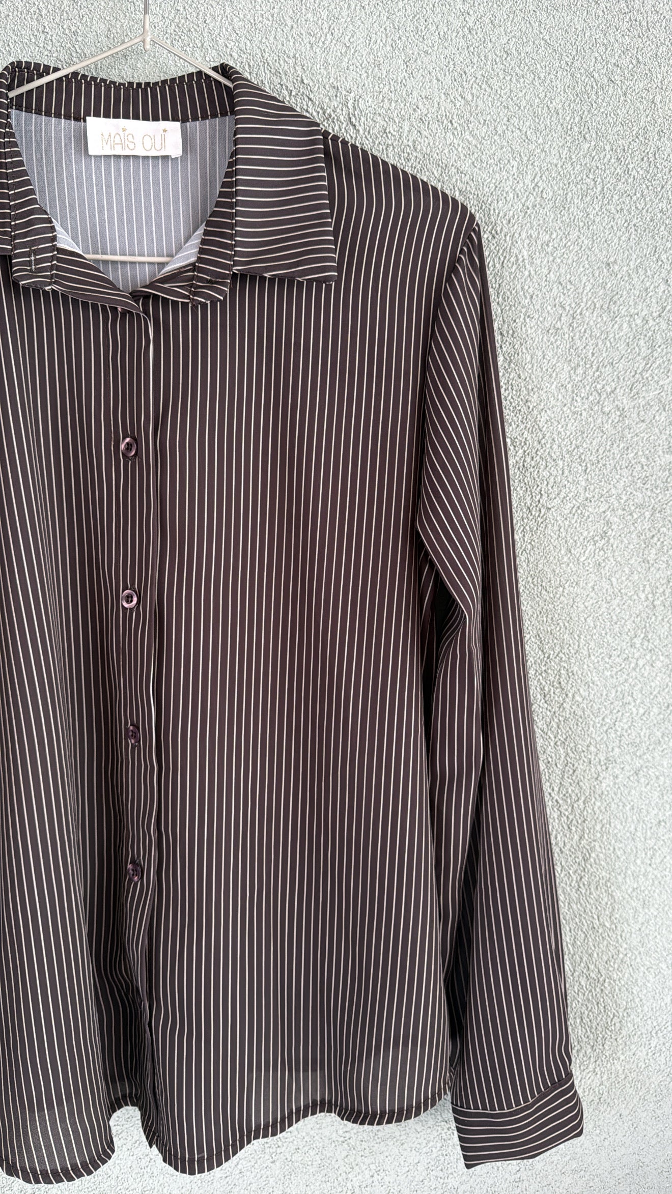 Camicia Eugenia Choco Strip White
