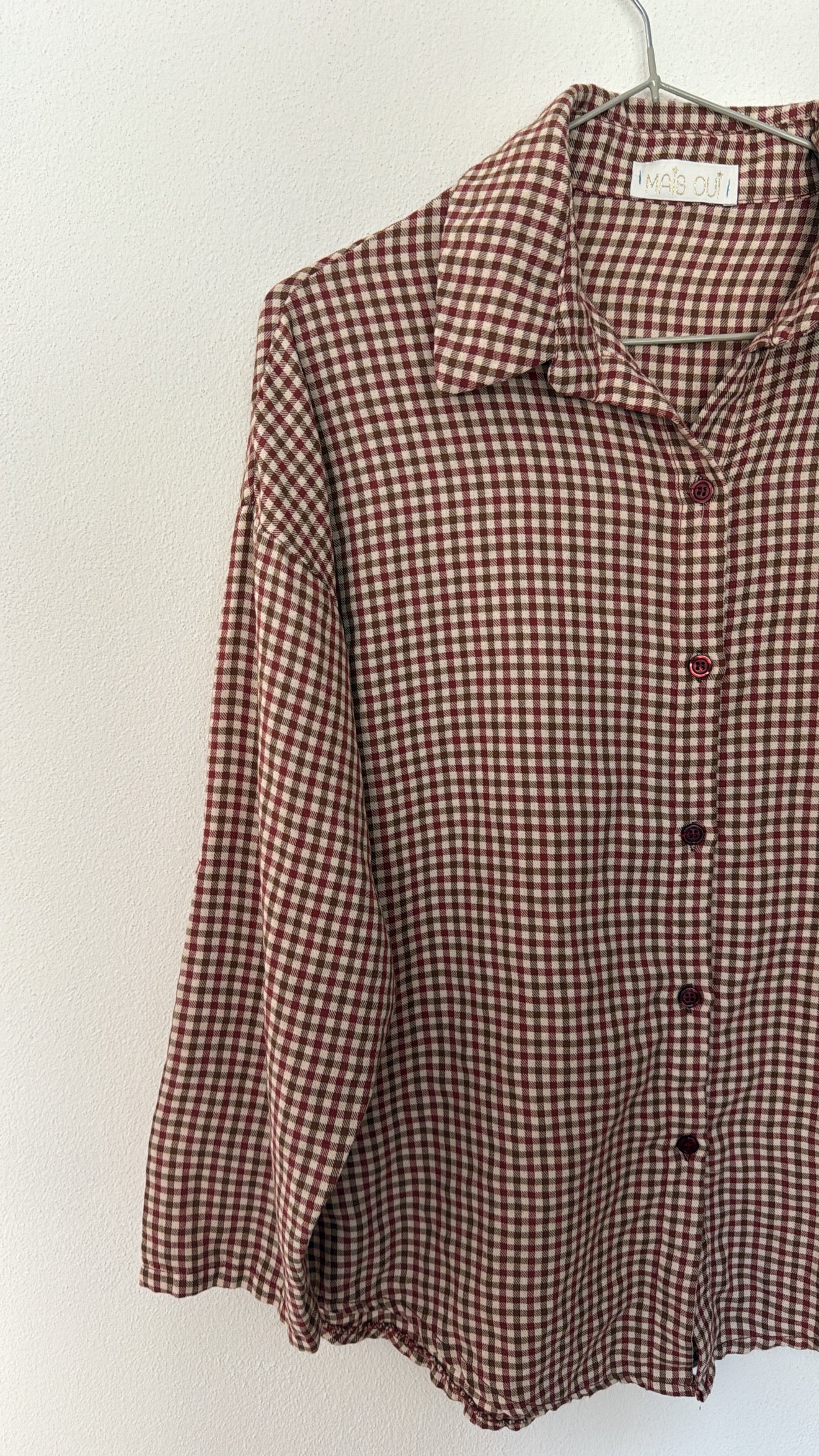 Camicia Wayne check cherry