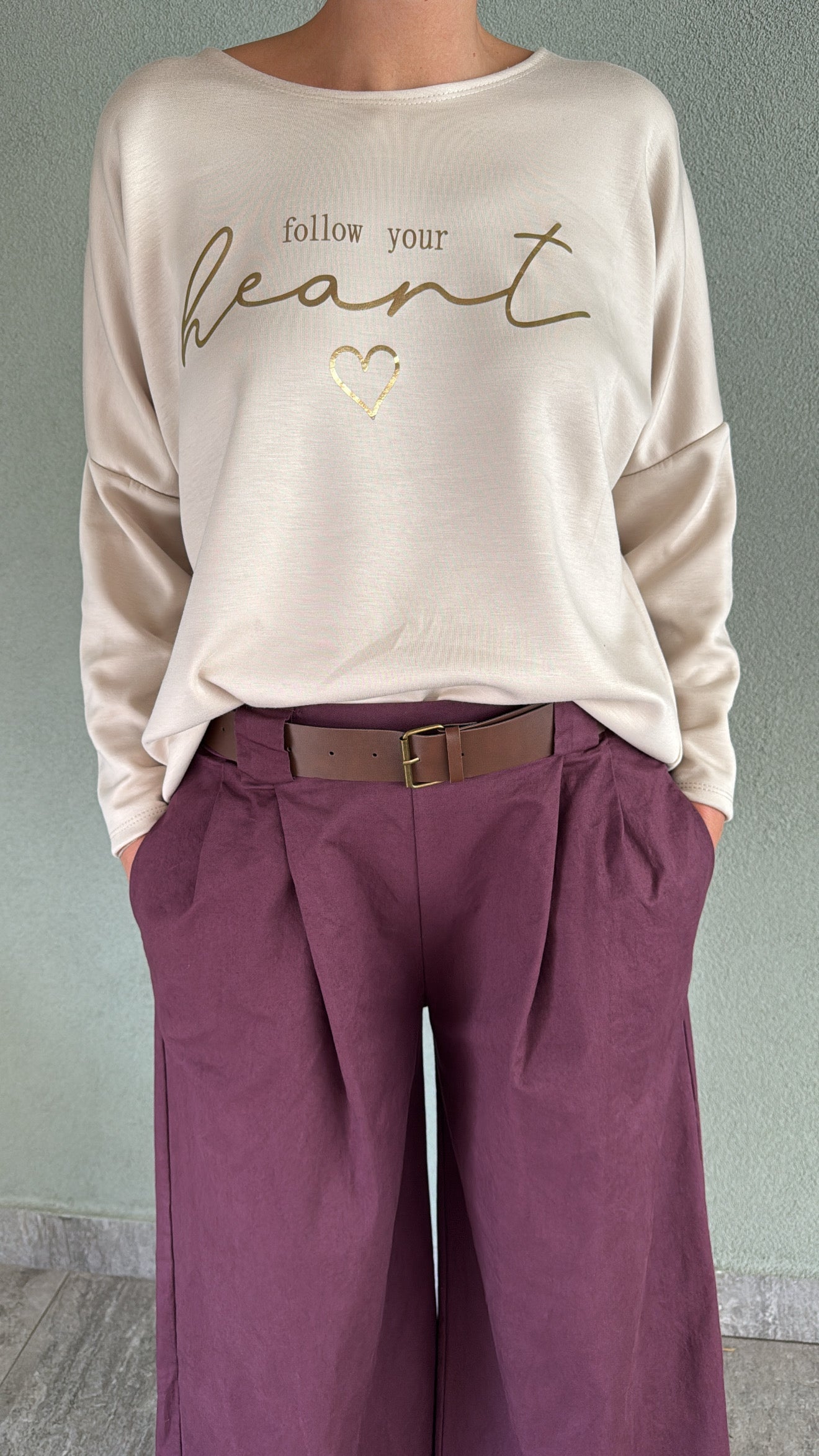 T-shirt Follow your heart natural