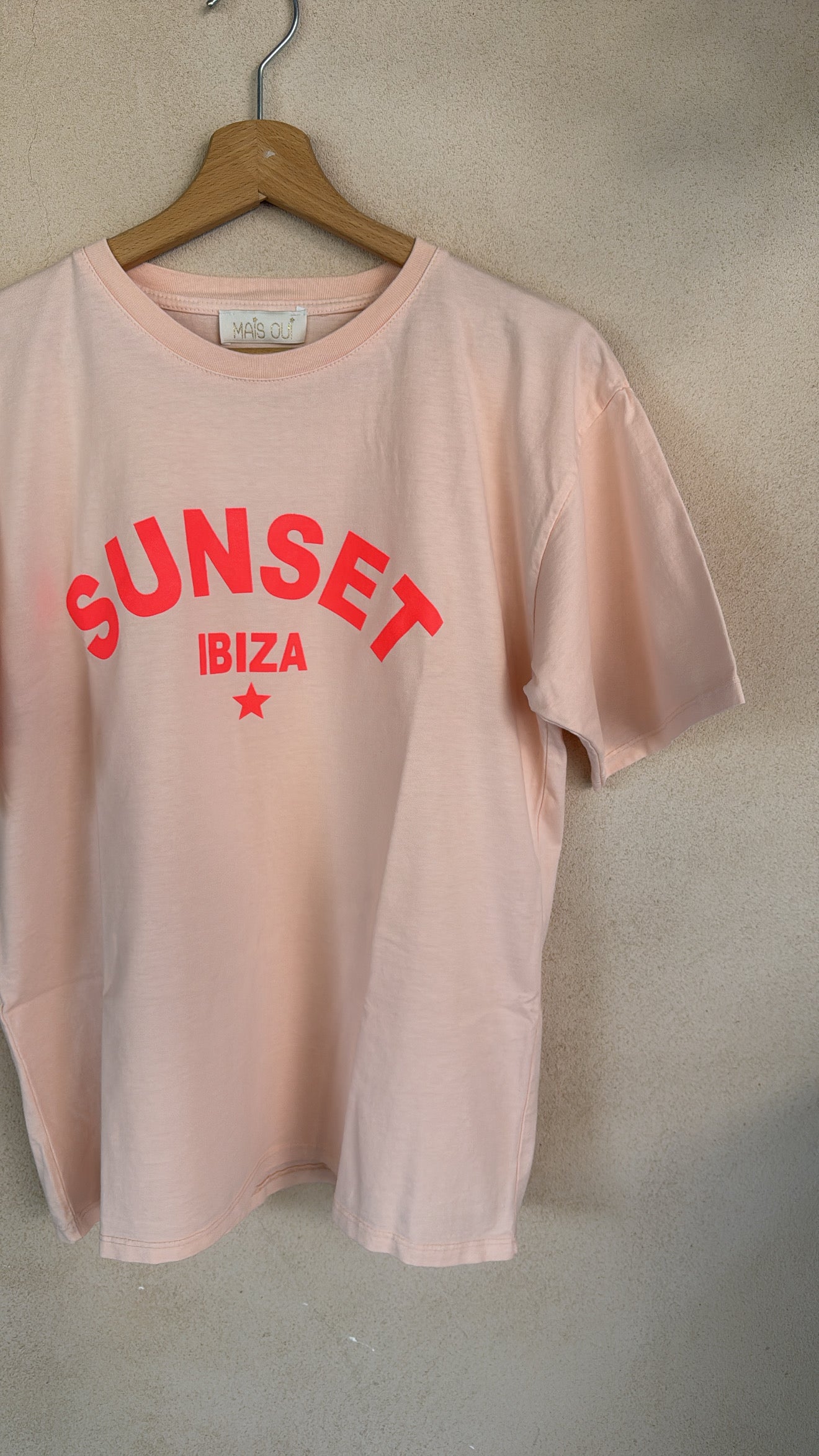 T-shirt SUNSET IBIZA rosa