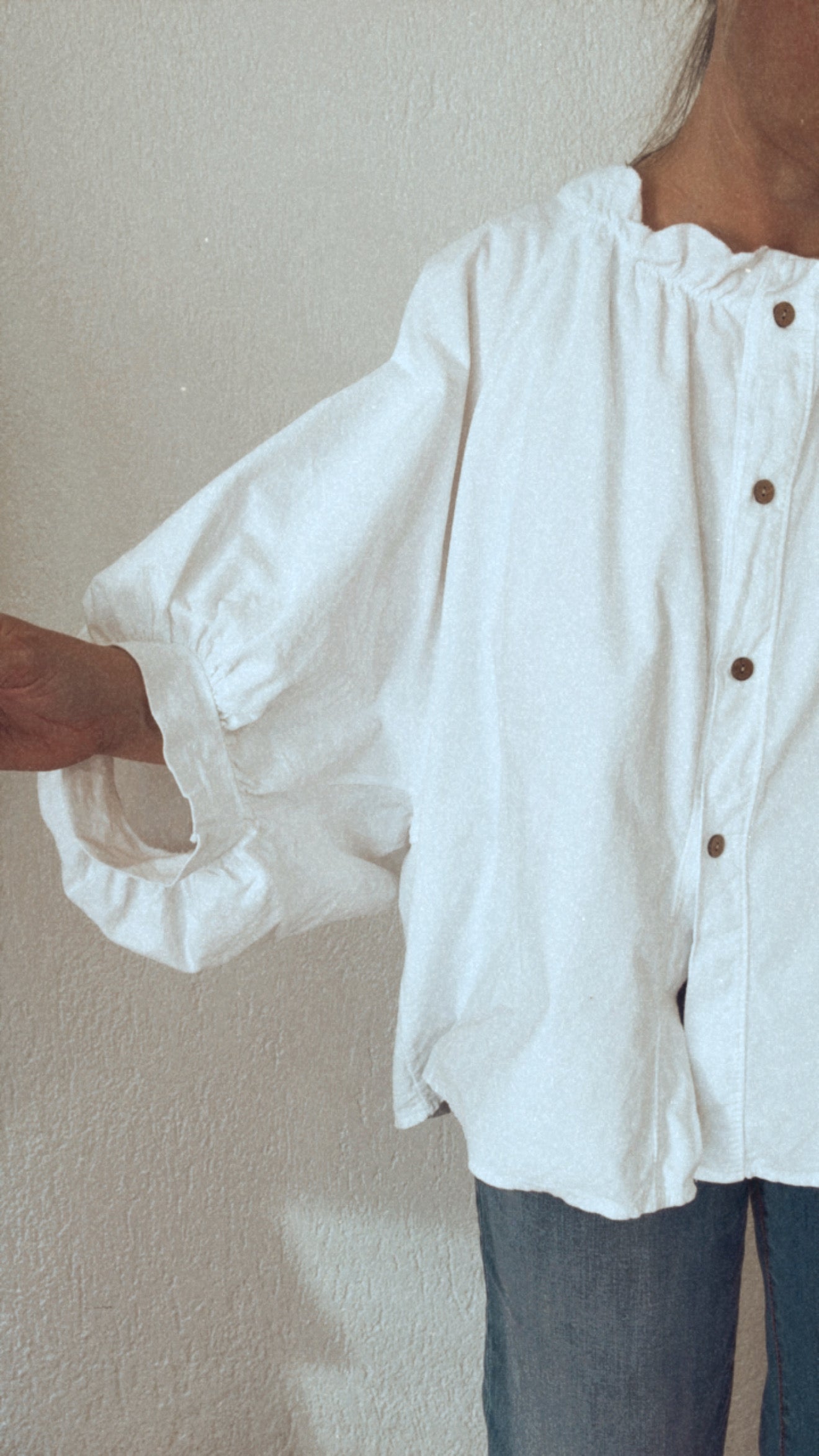 Camicia Angel microcostina bianca