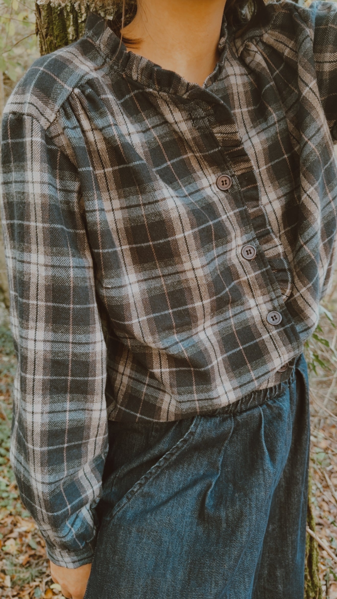 Camicia Anisa tartan navy