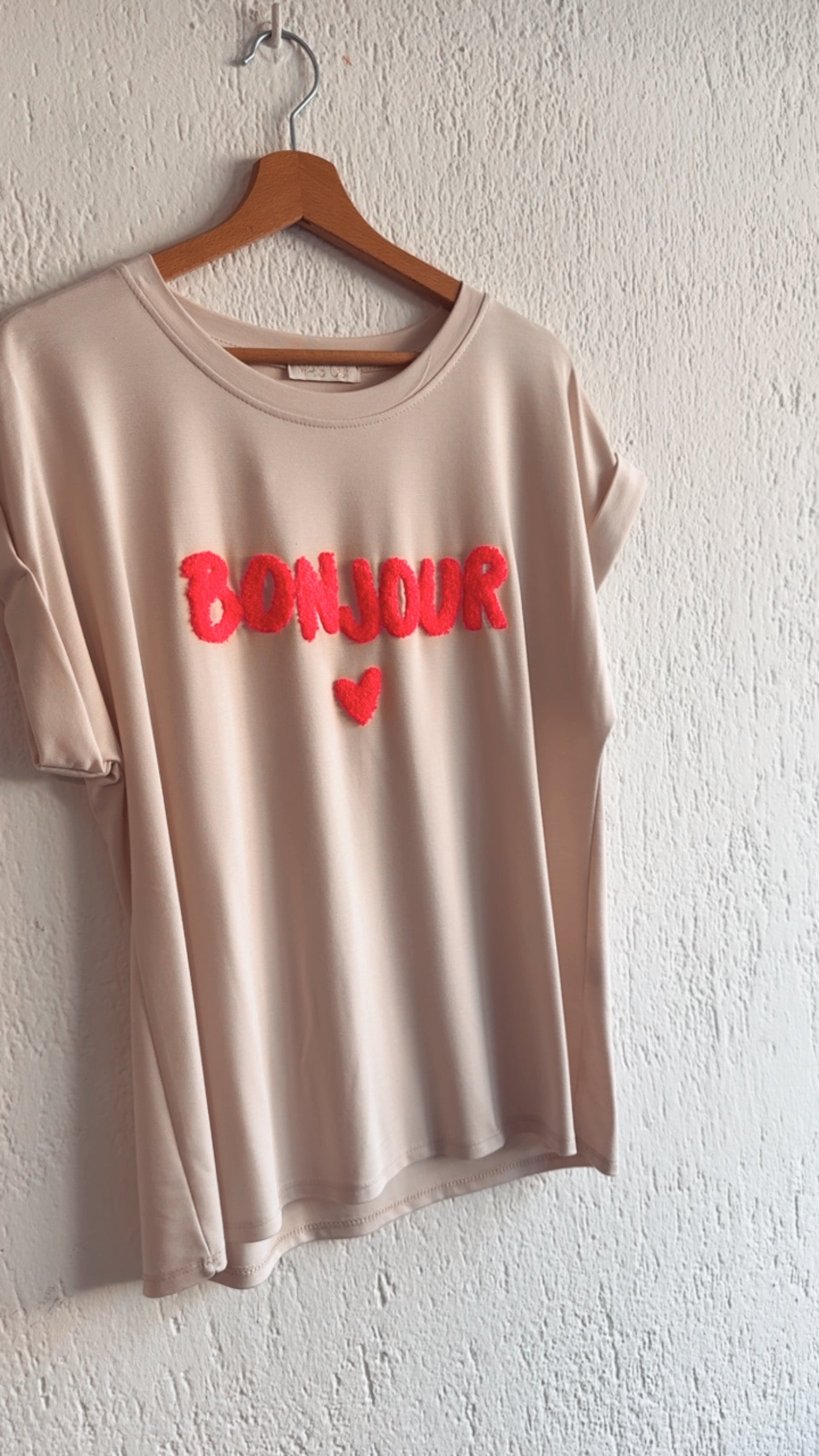 T-shirt Bonjour natural