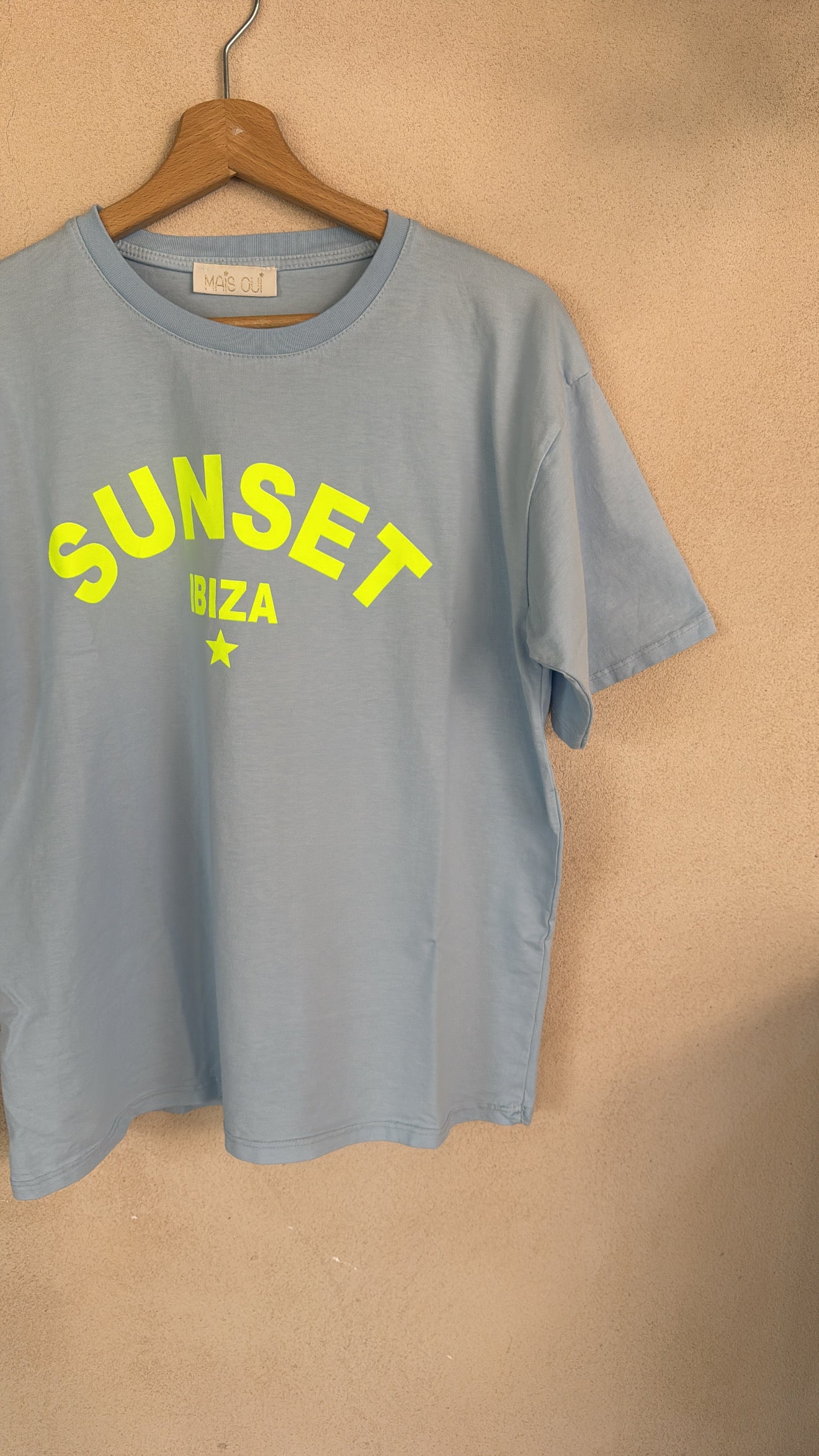 T-shirt SUNSET IBIZA azzurro