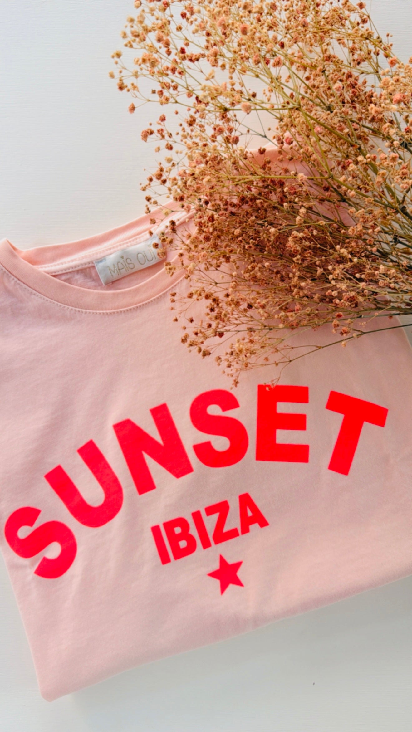 T-shirt SUNSET IBIZA rosa