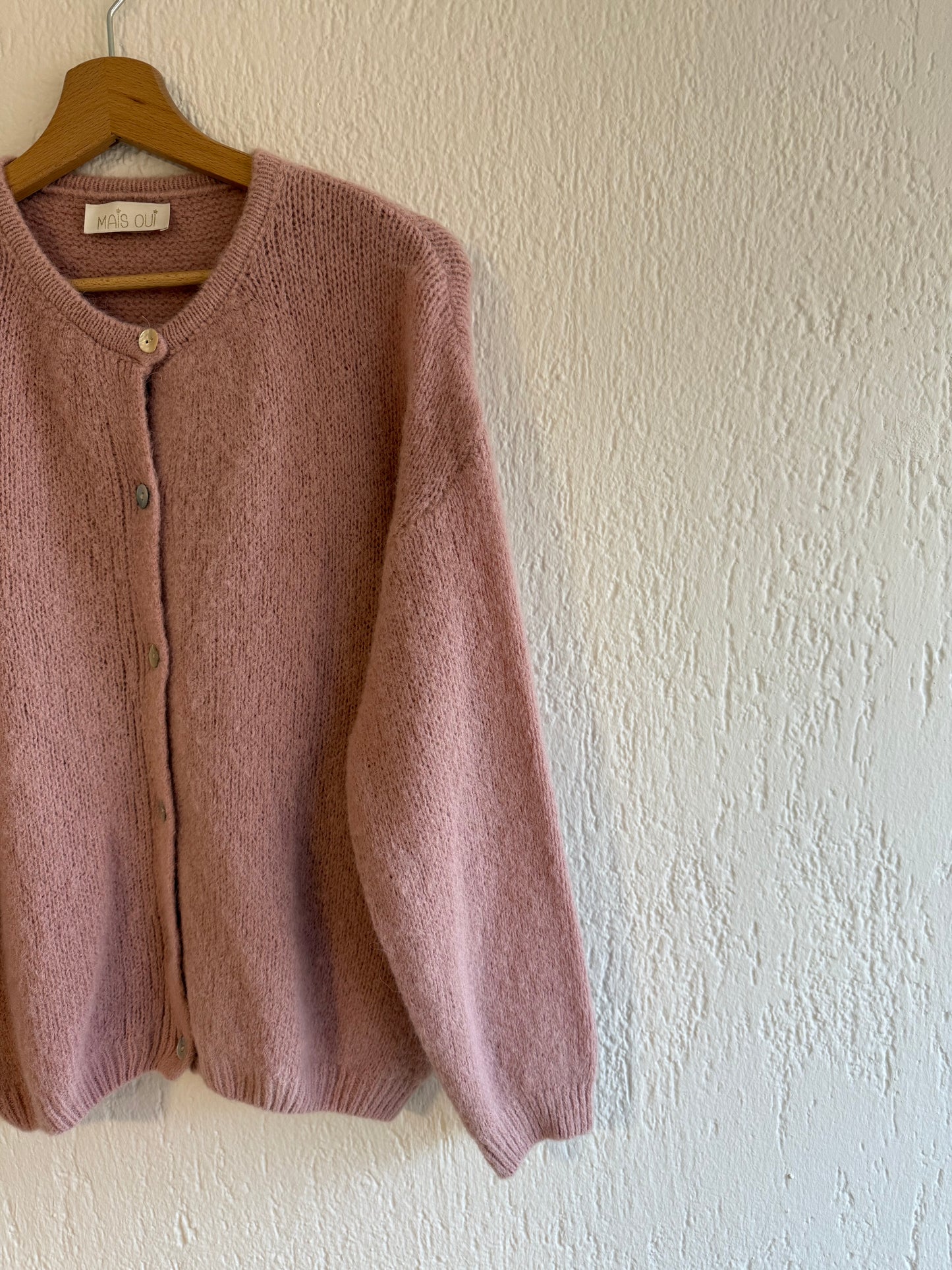 Cardigan Lulù rosa polvere