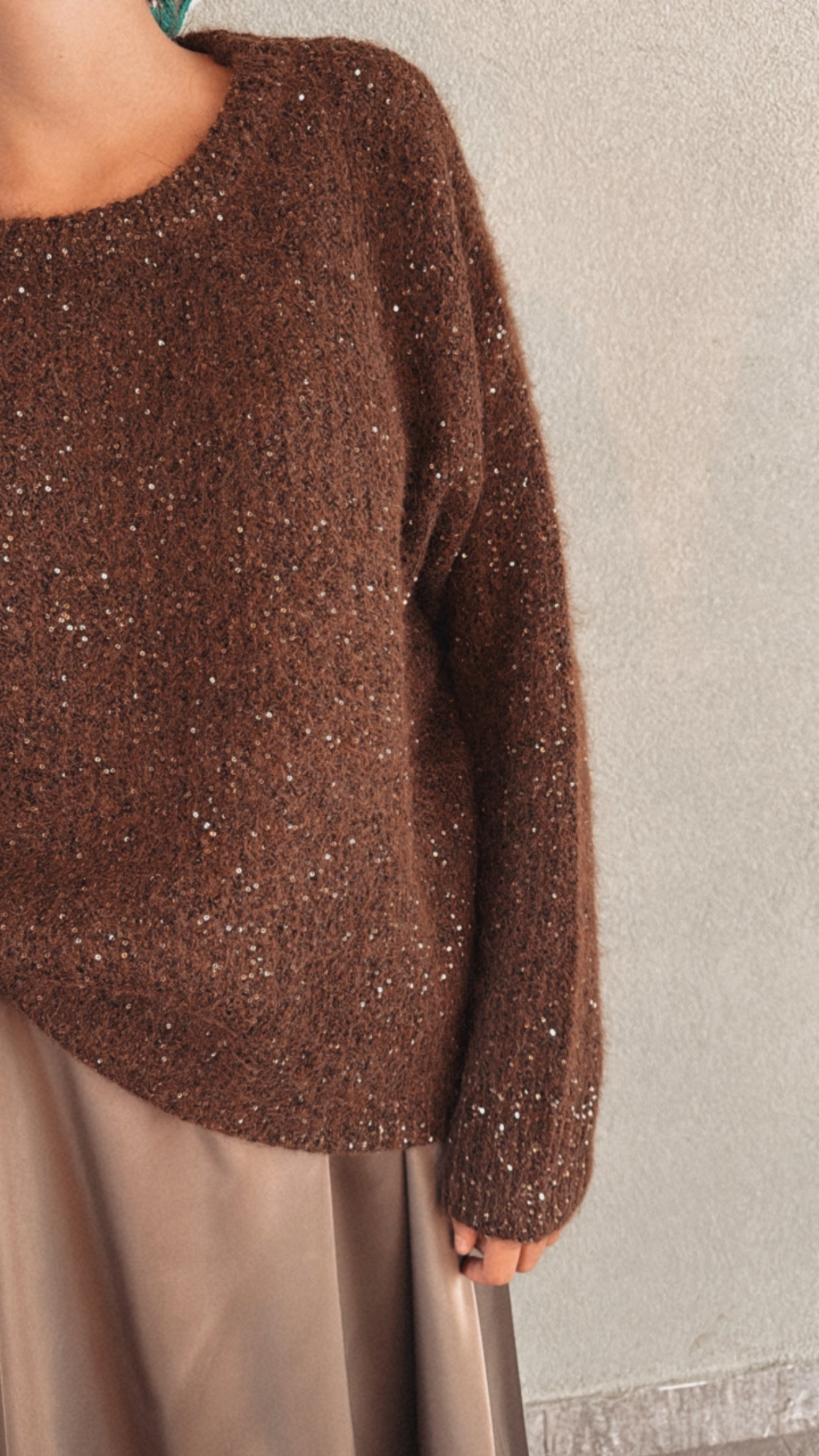 Maglia Brille coffee