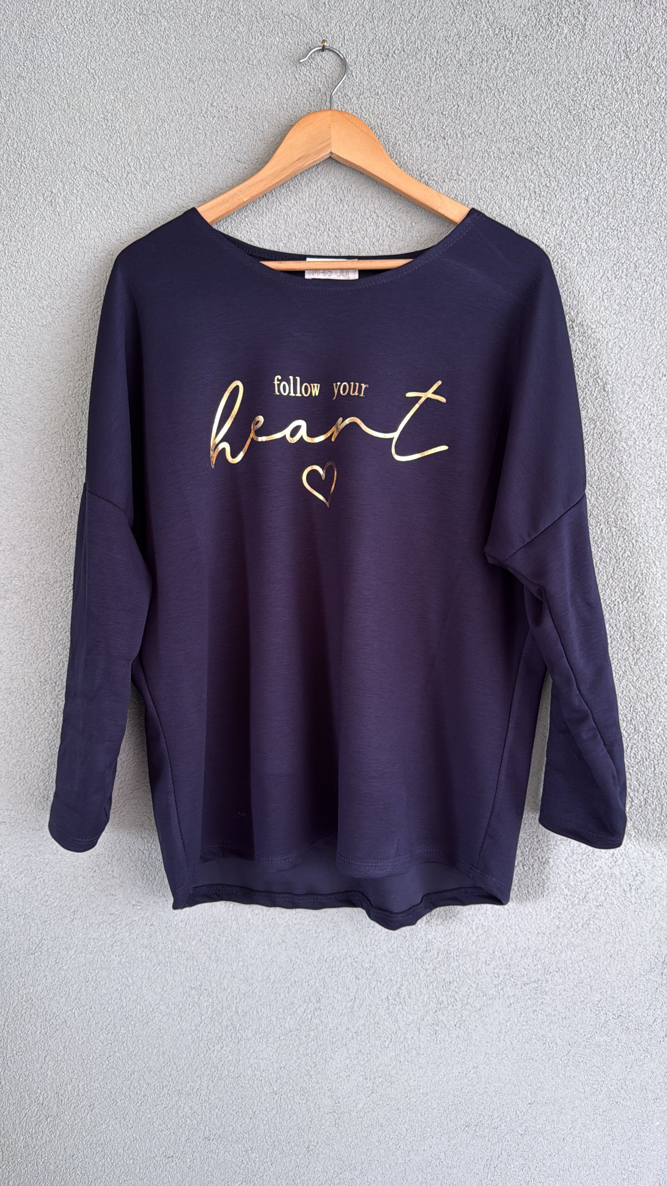 T-shirt Follow your heart navy