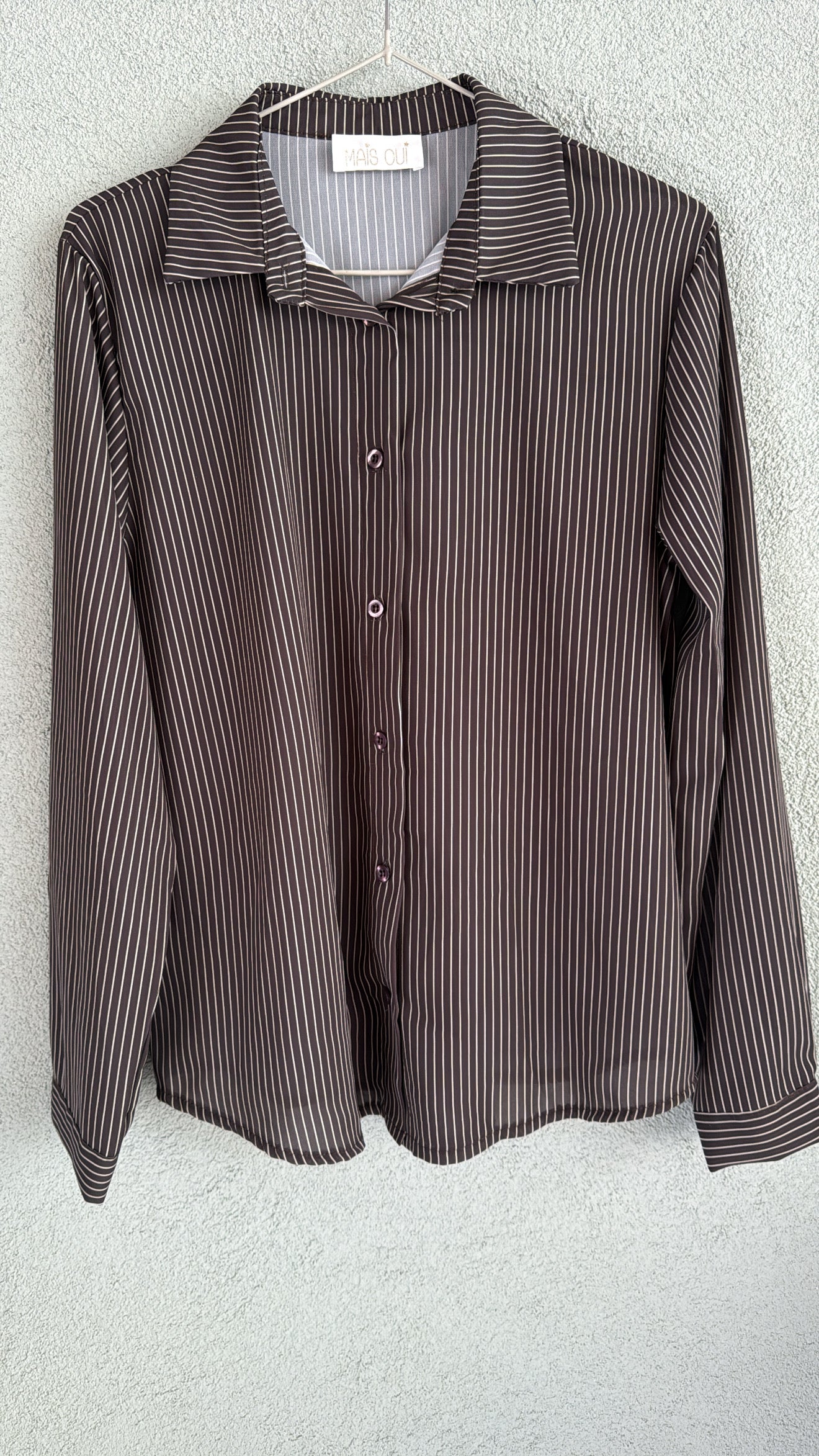 Camicia Eugenia Choco Strip White