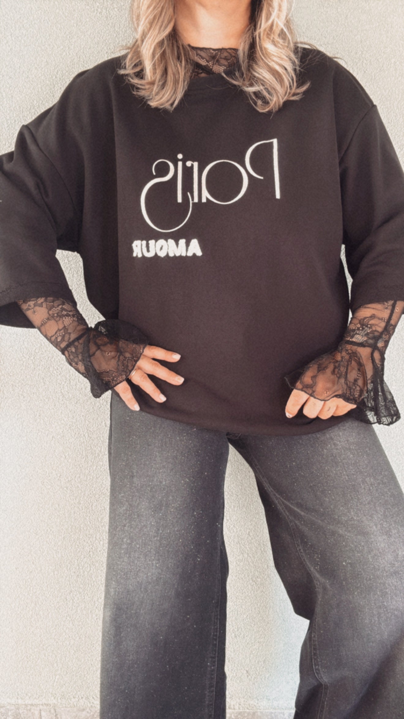Maglia Paris Amour black
