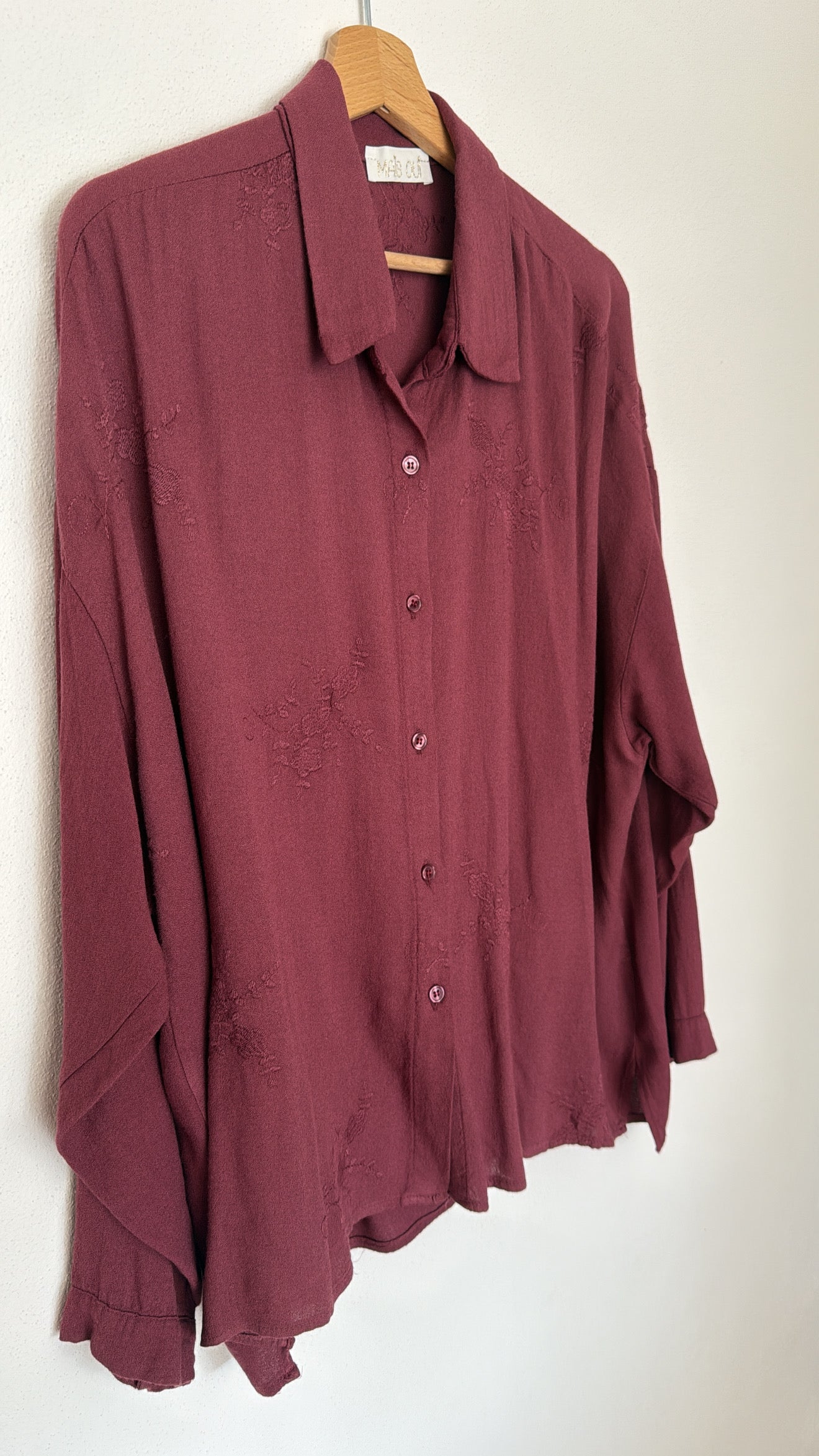Camicia Flora burgundy