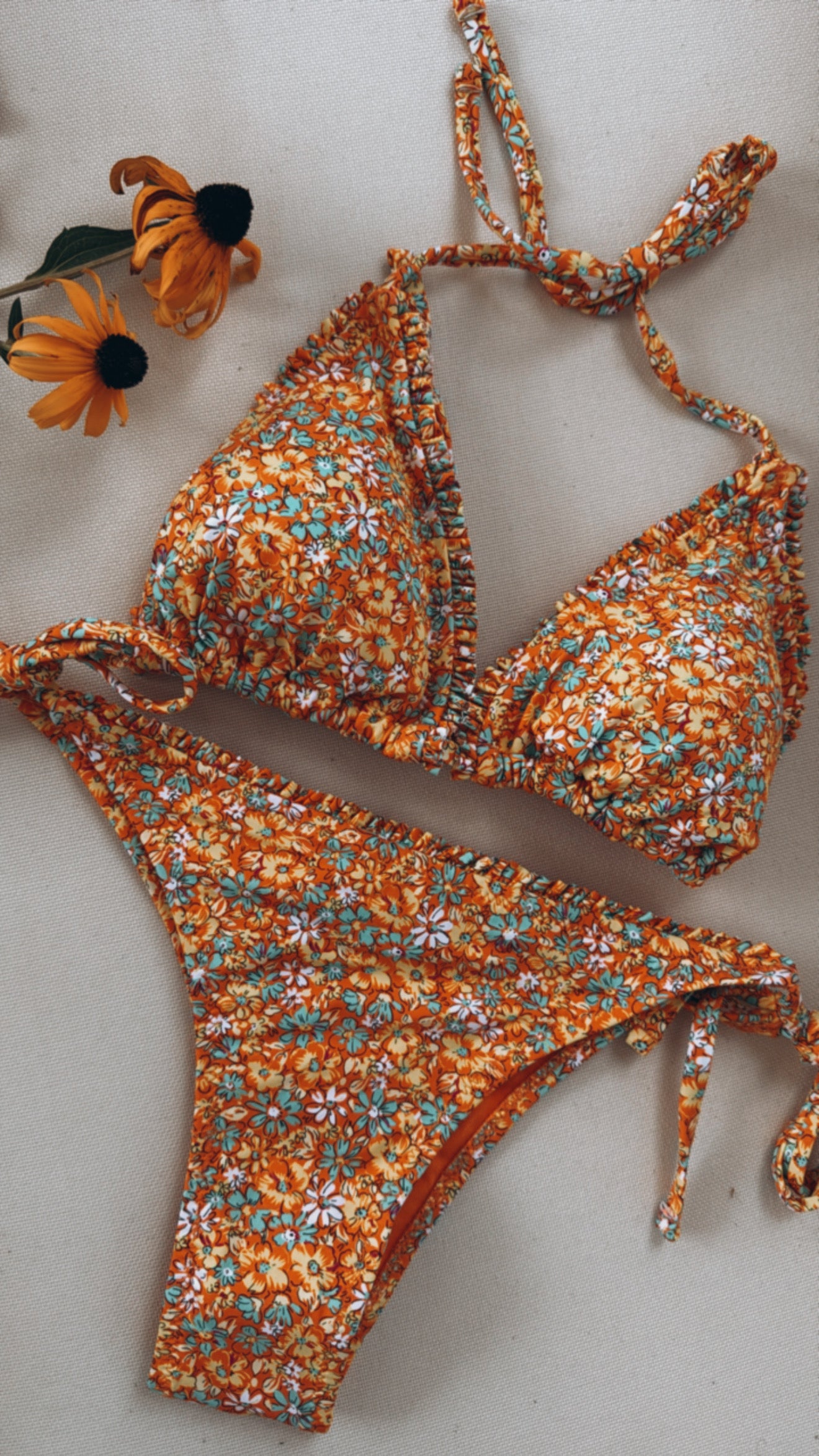 Bikini Saint-Tropez orange flowers