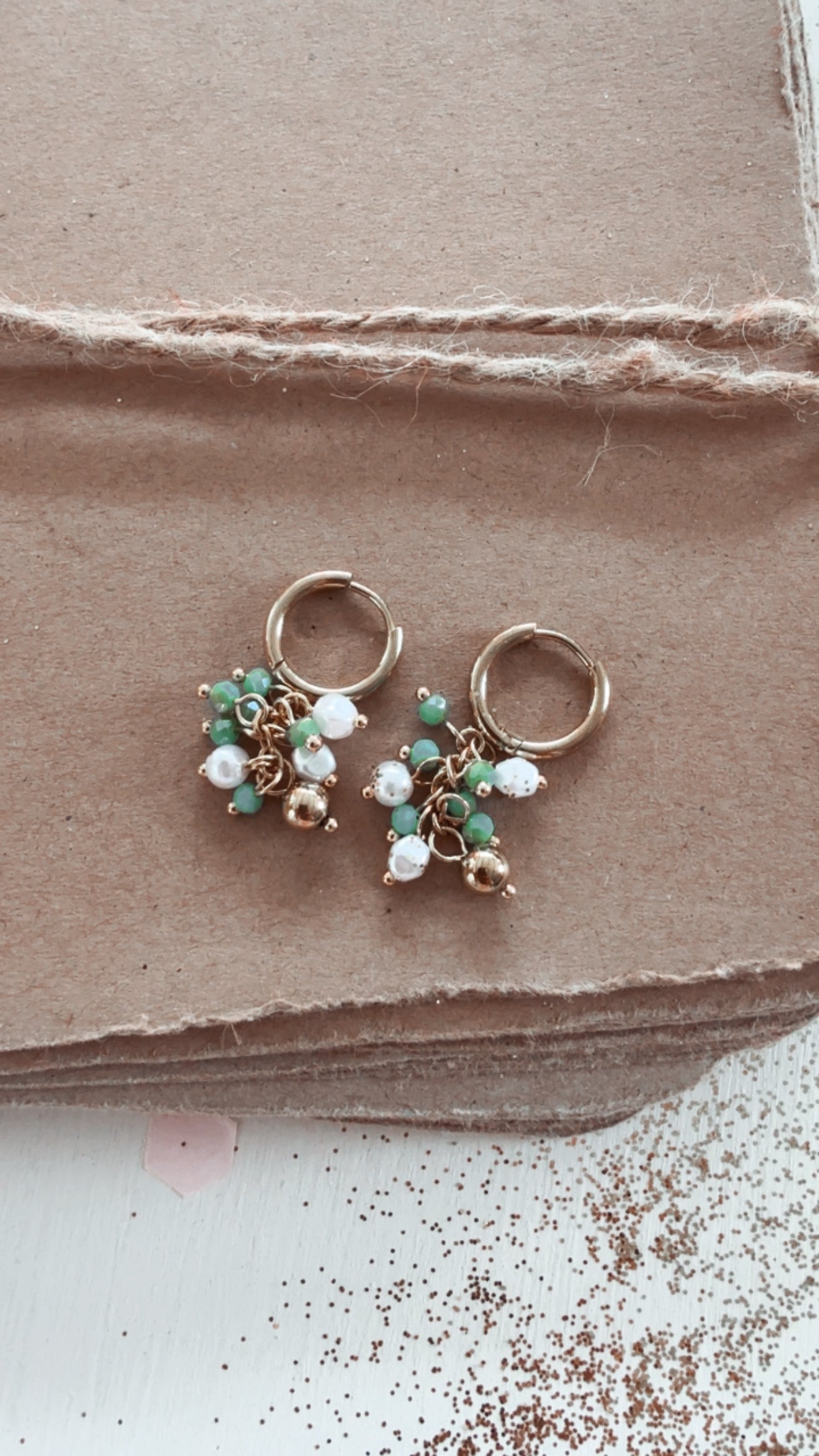 Orecchini Perla green