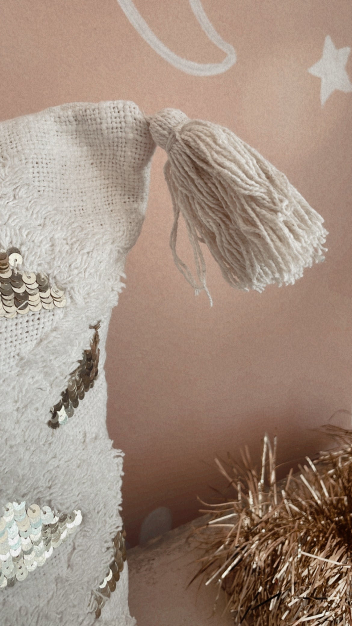 Cuscino bandierine paillettes