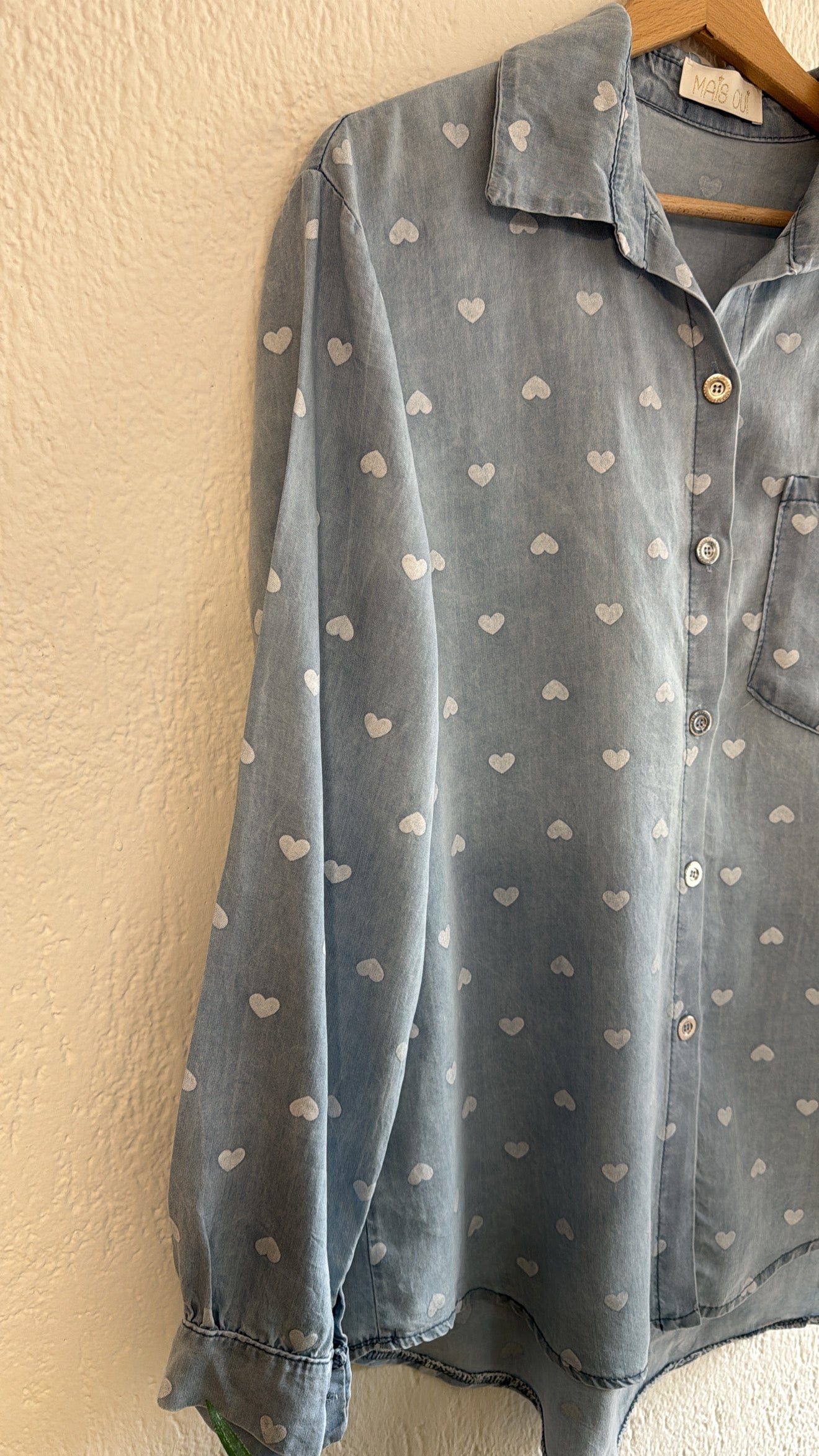 Camicia pioggia di cuori light