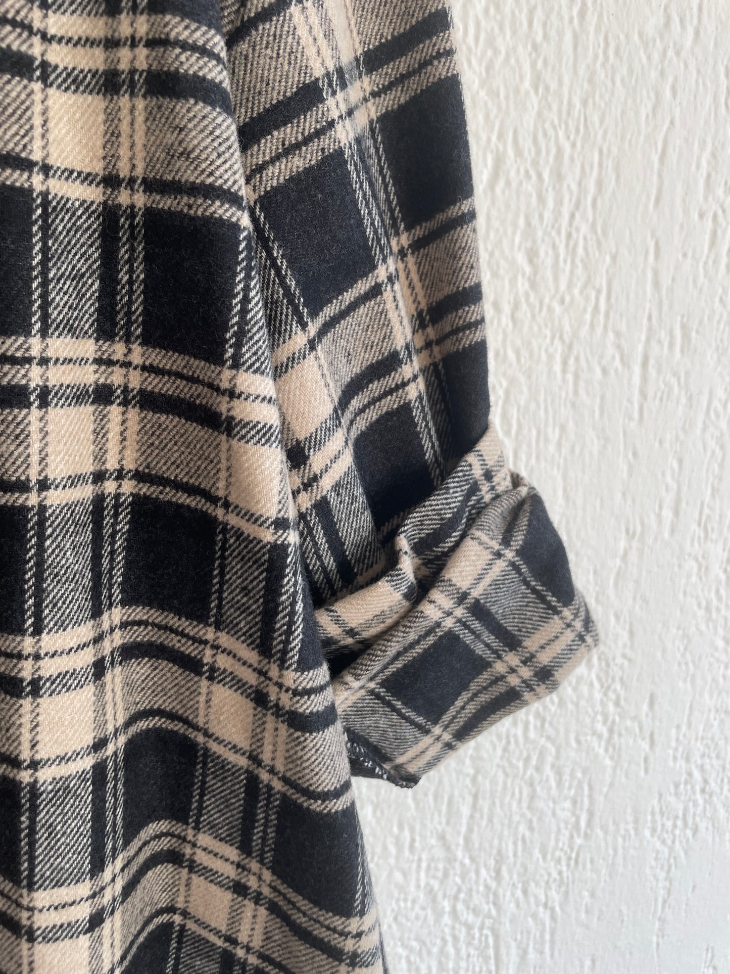 Camicia Dorotea check nera e panna