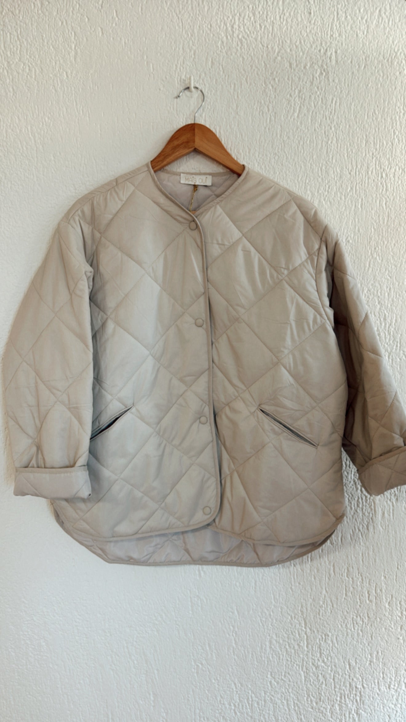 Giacca trapuntata Noè beige