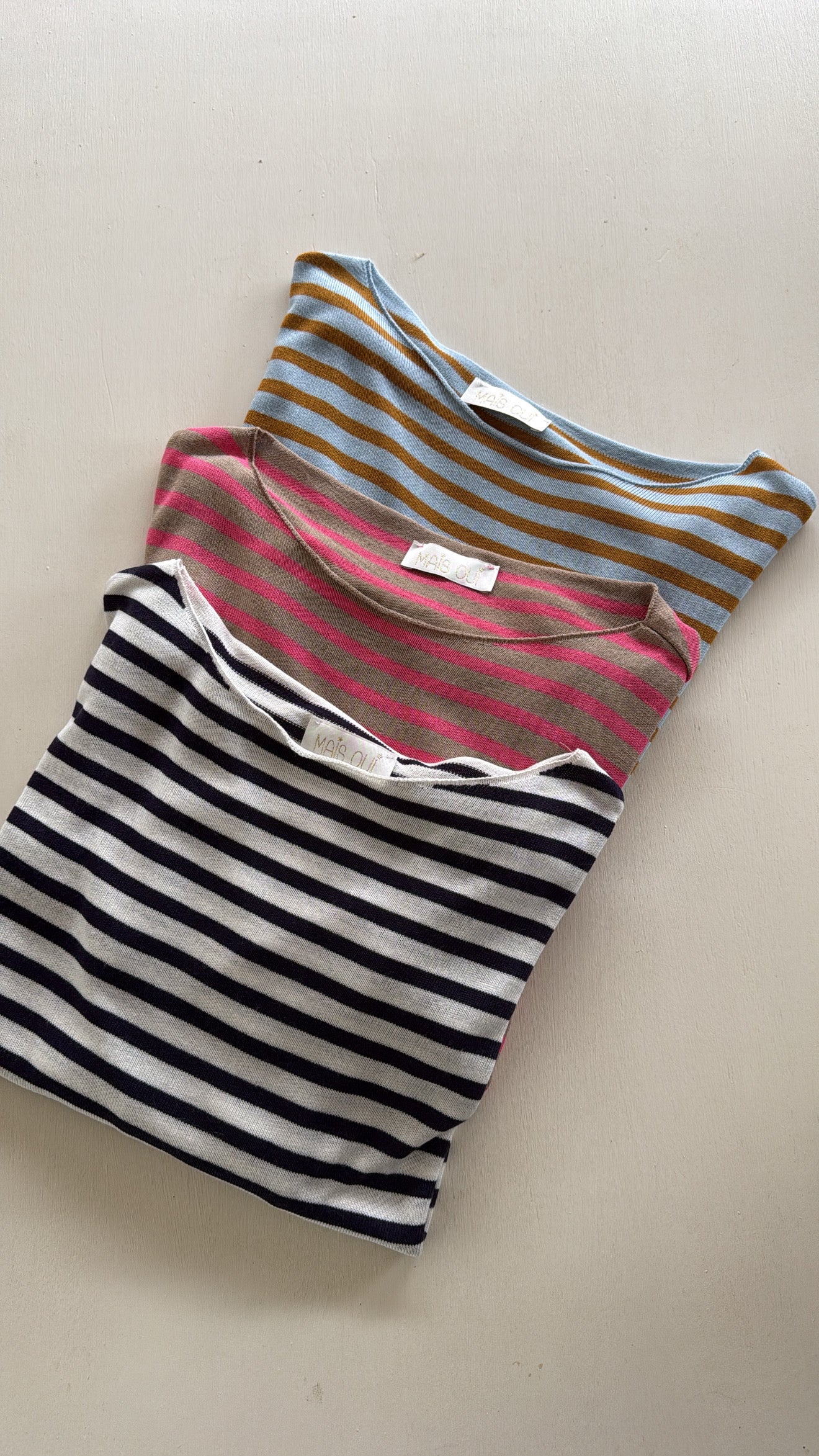 Maglia Adina riga fucsia