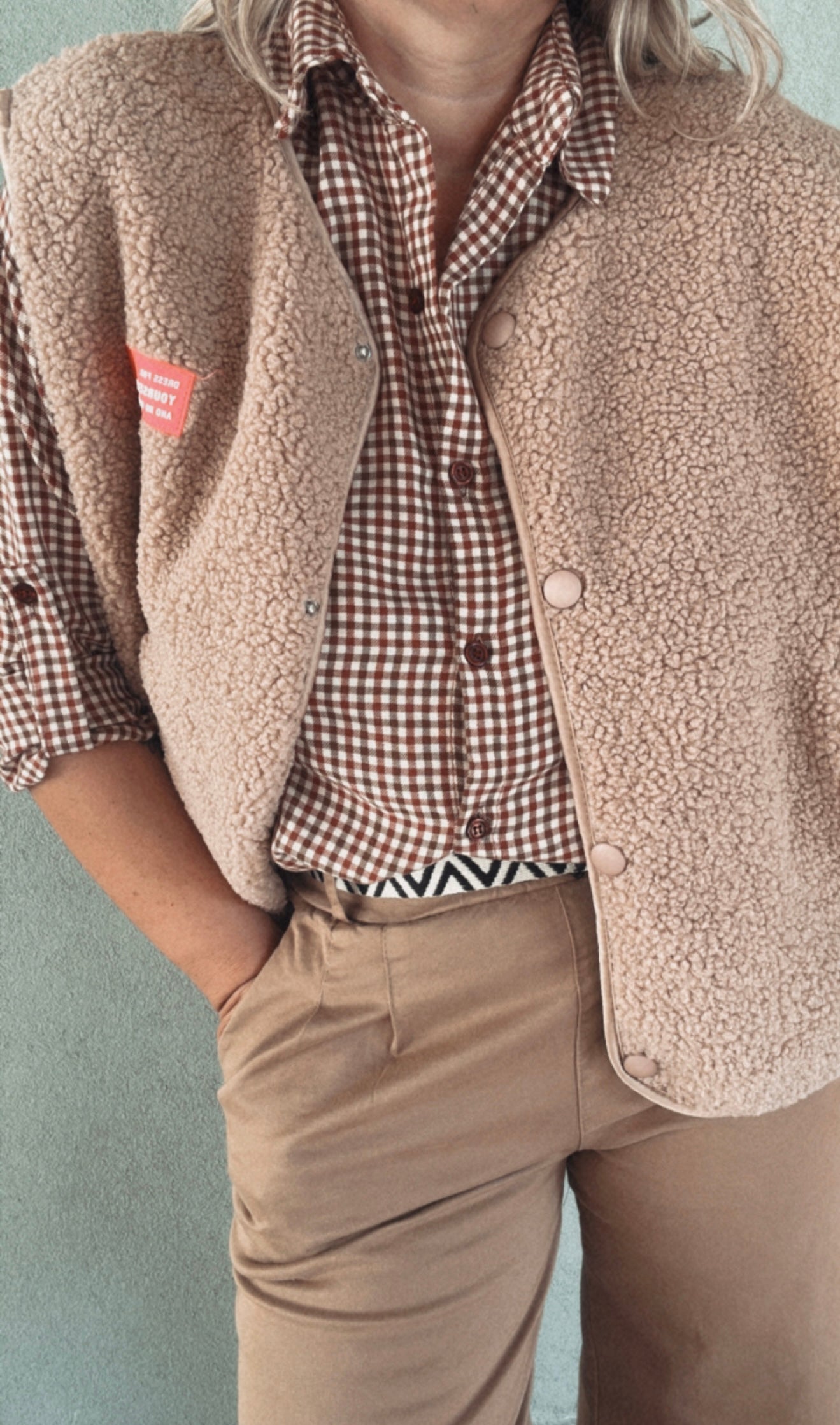 Camicia Wayne check cherry