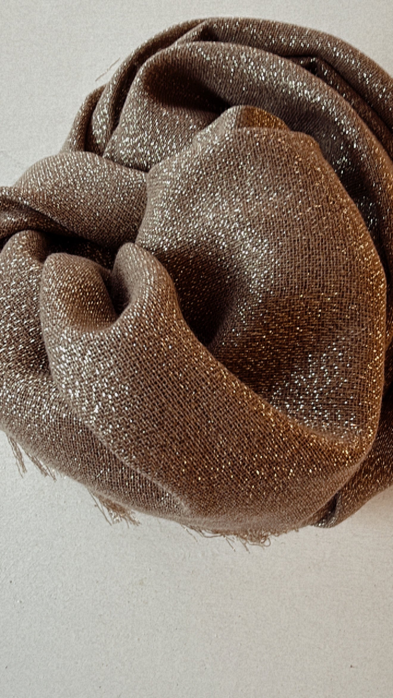 Sciarpa glitter bronze