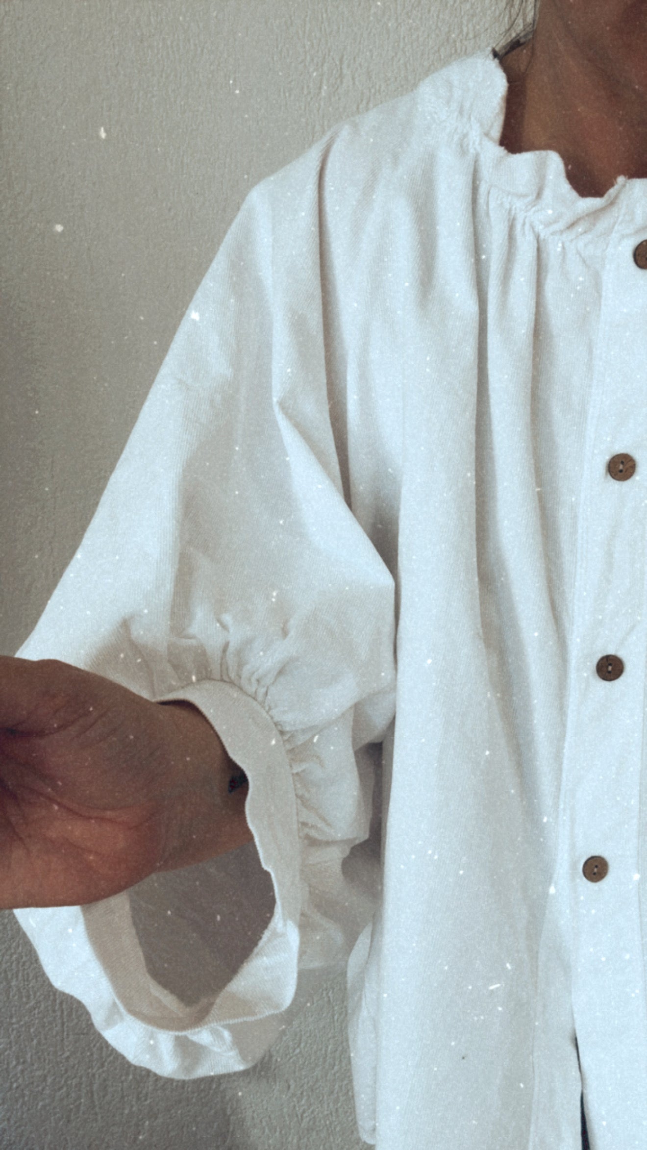 Camicia Angel microcostina bianca