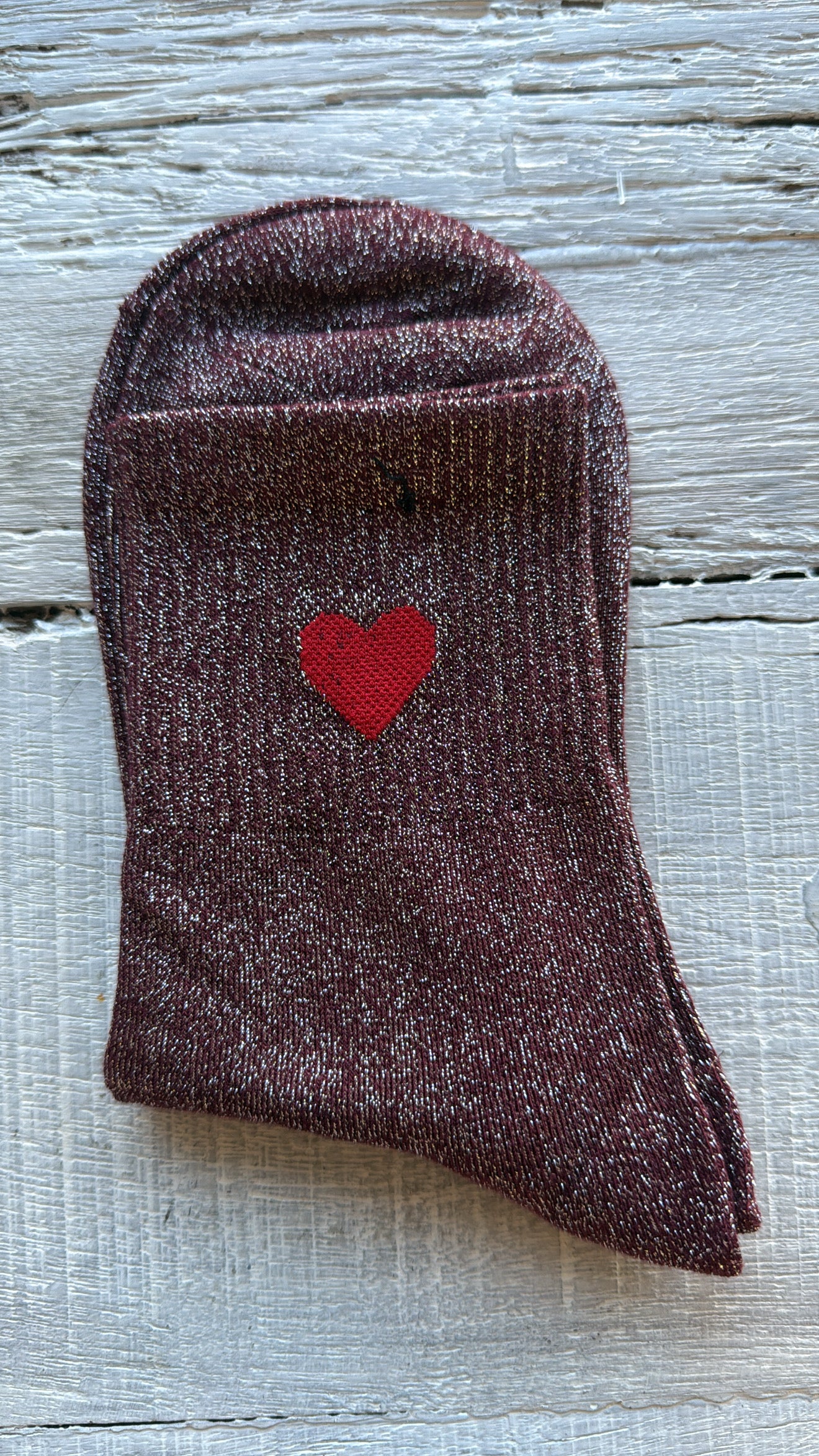 Calze Glitter Burgundy