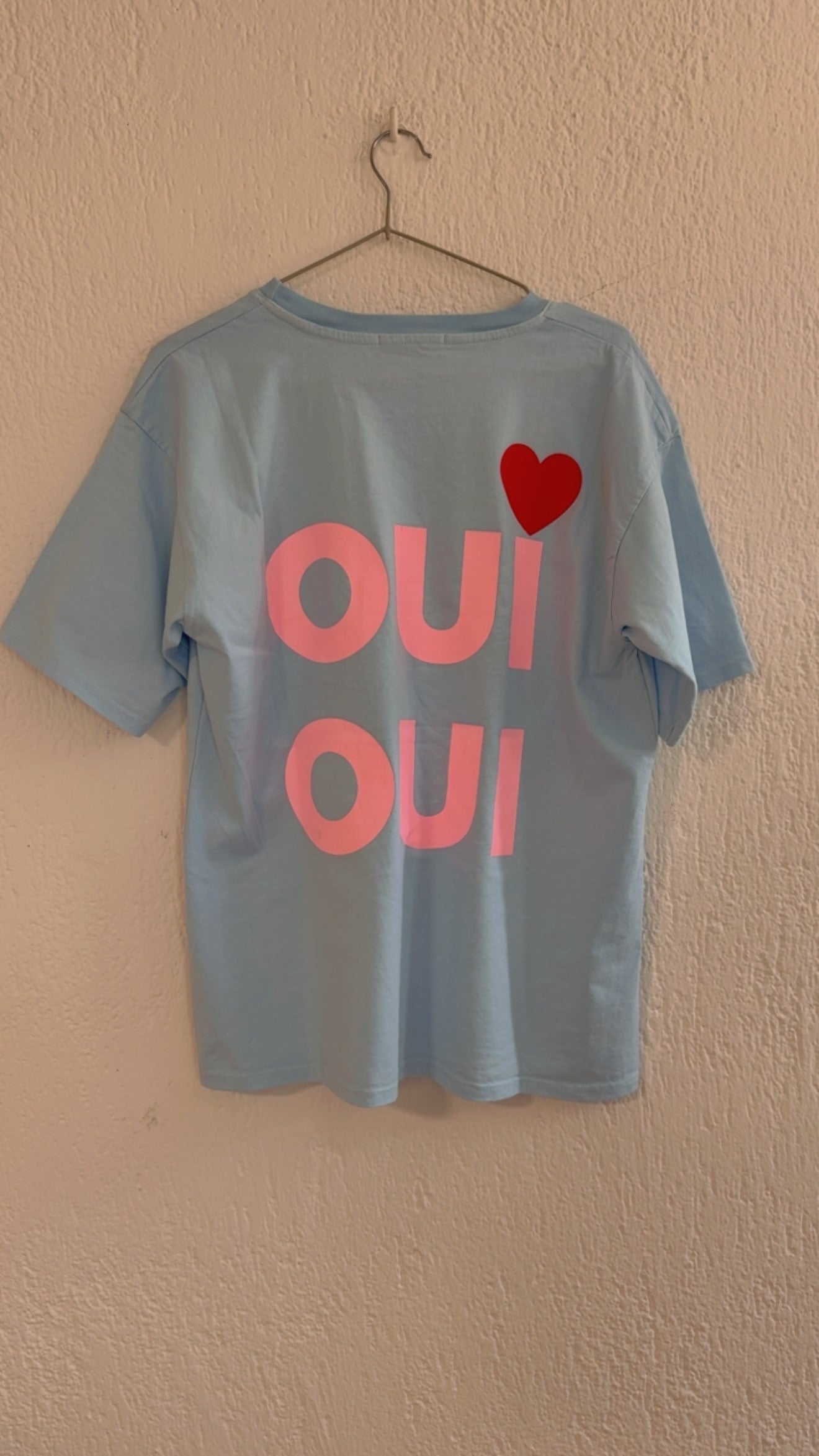 T-shirt Oui Oui azzurra