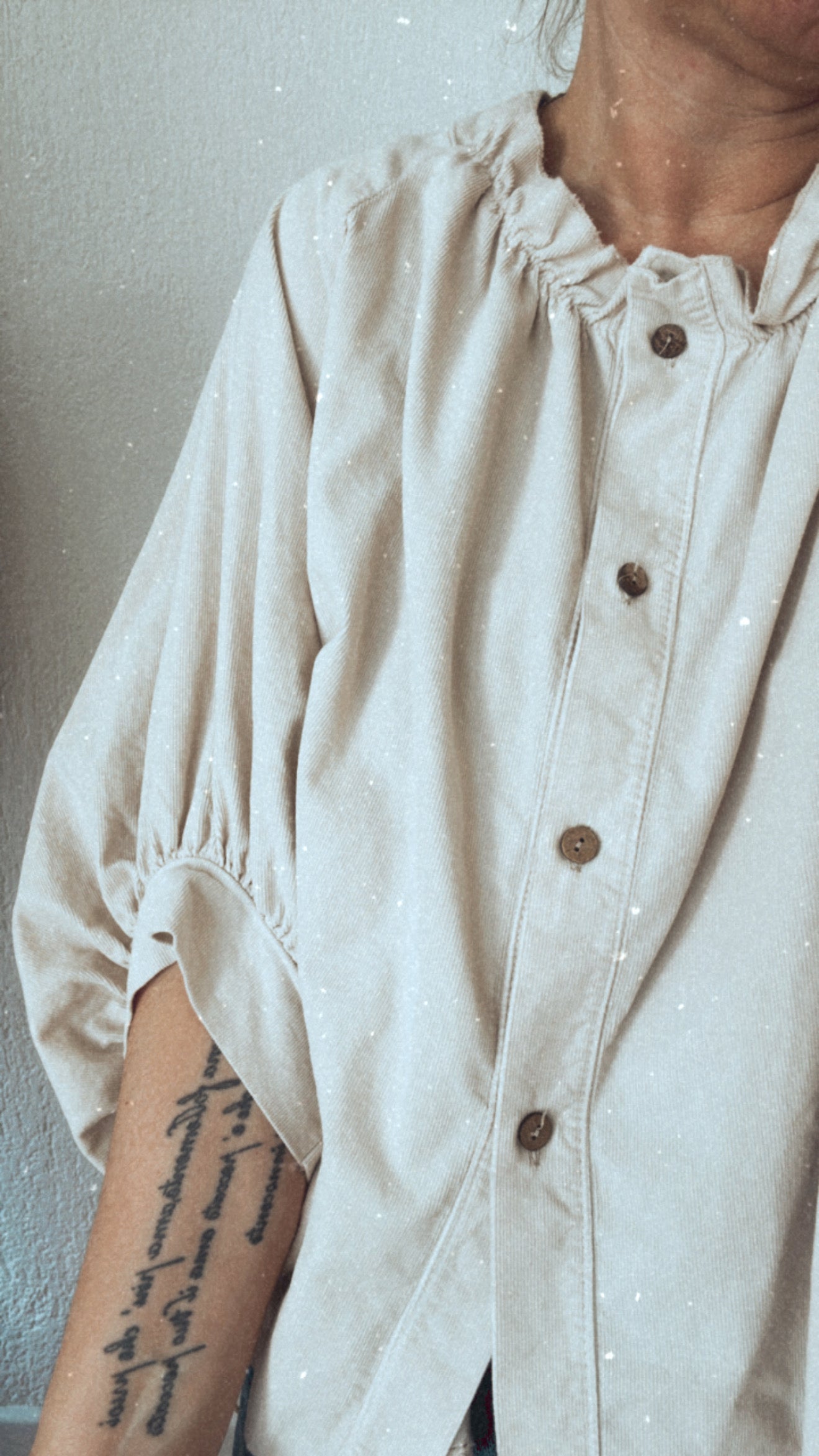 Camicia Angel microcostina naturale