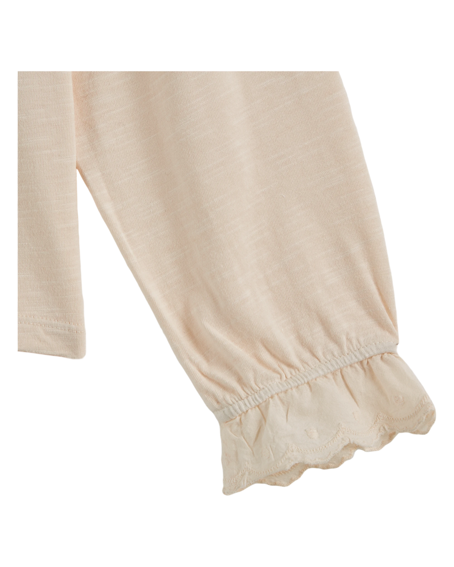 T-shirt ricamata panna