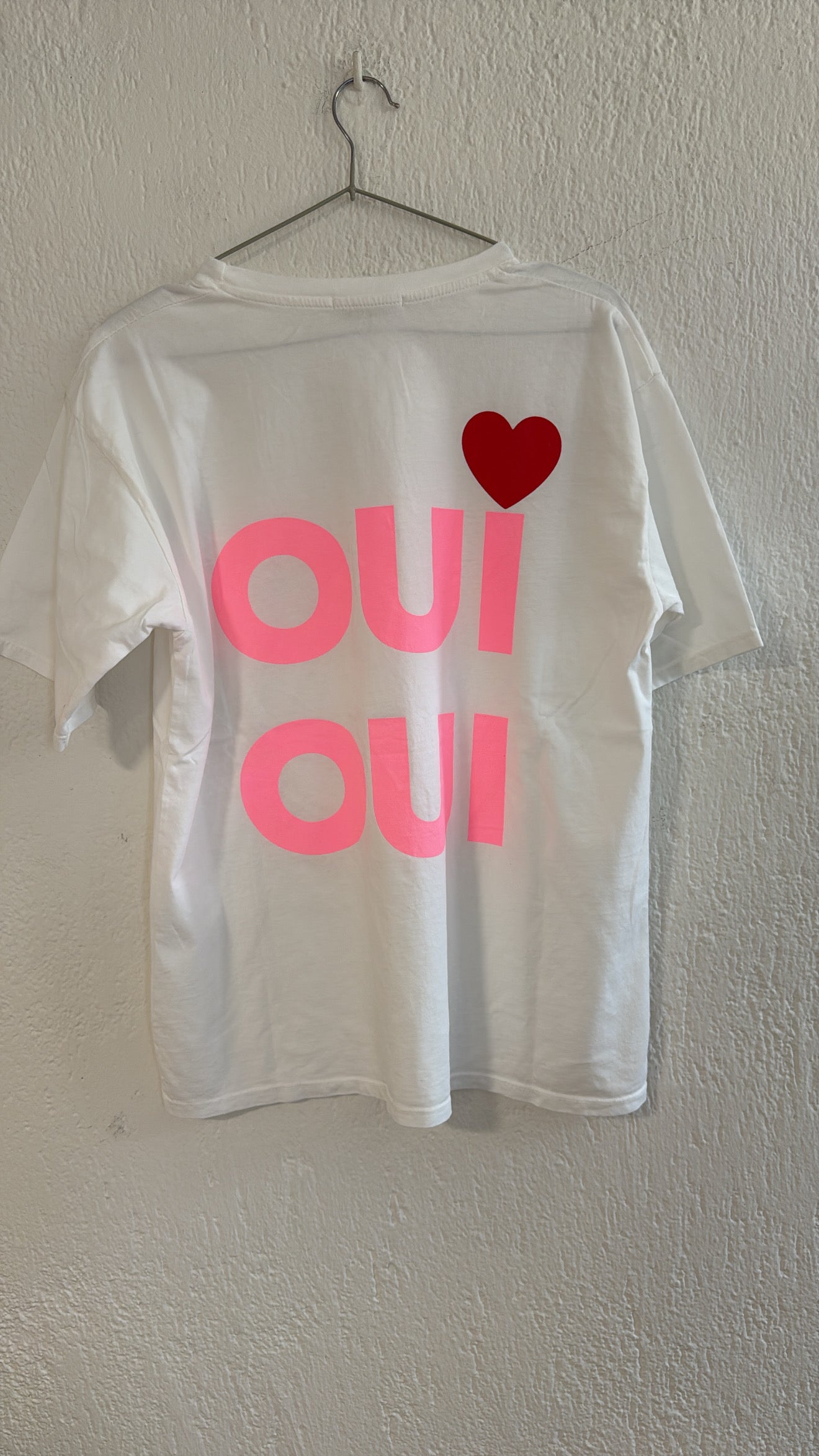 T-shirt Oui Oui bianca