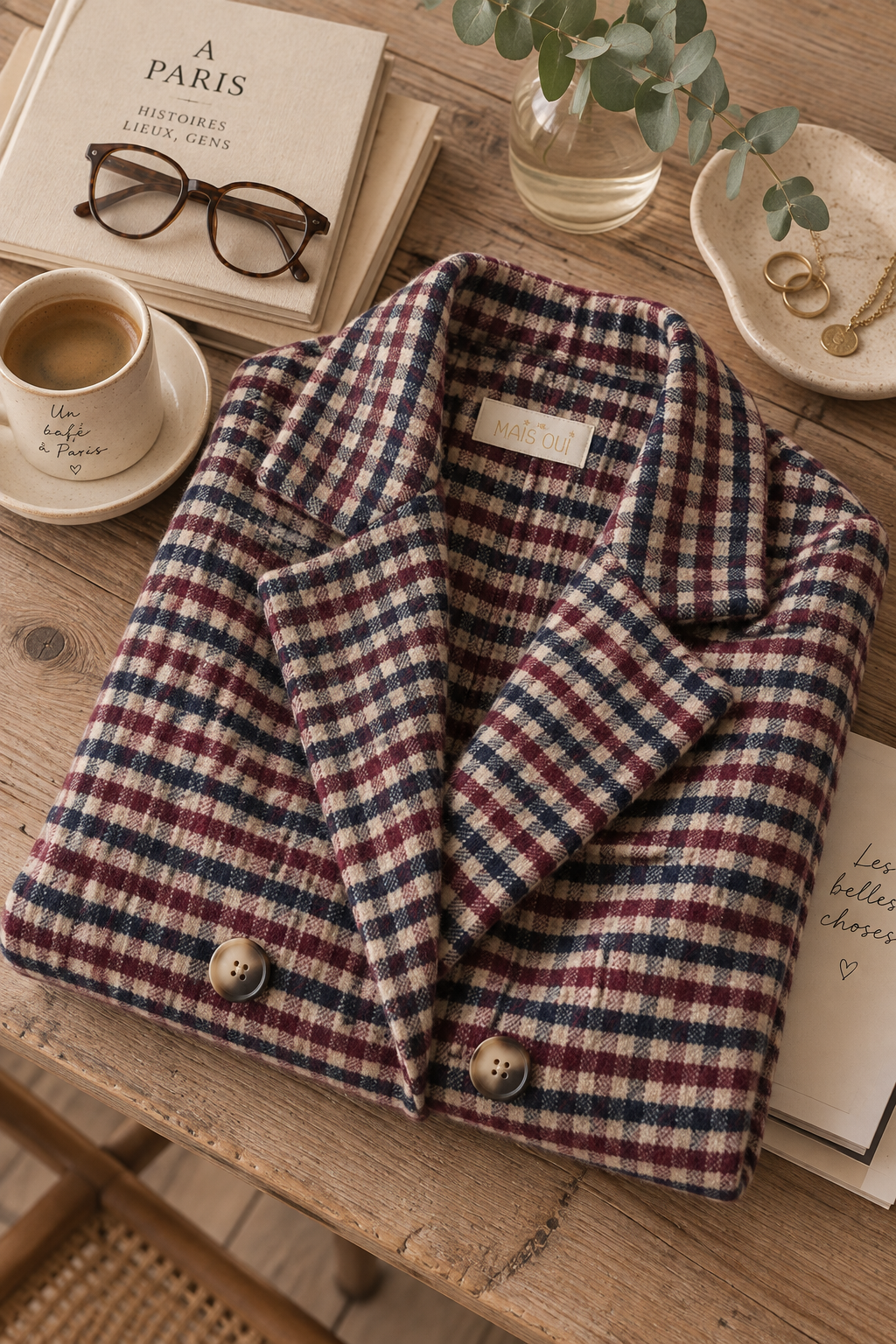 Giacca Scotland check burgundy