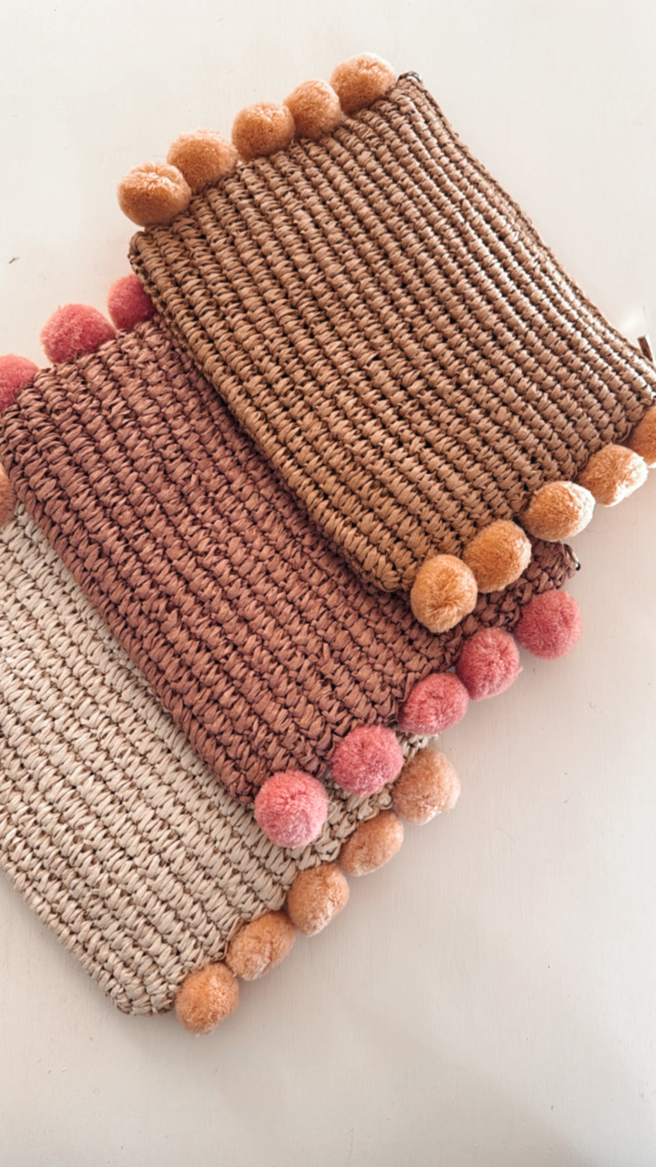 Borsa Pompon khaki