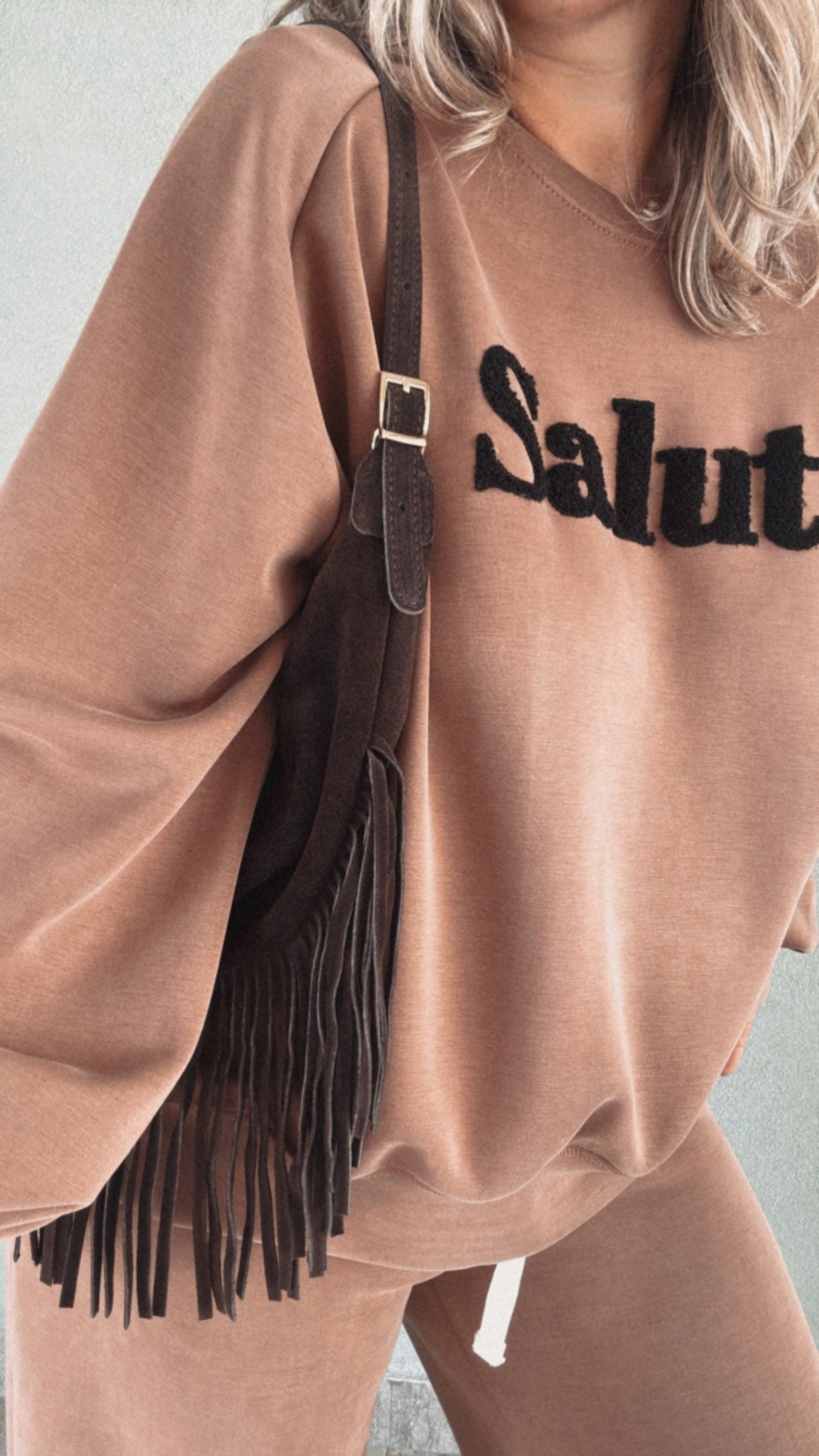 Felpa Salut! milk coffee