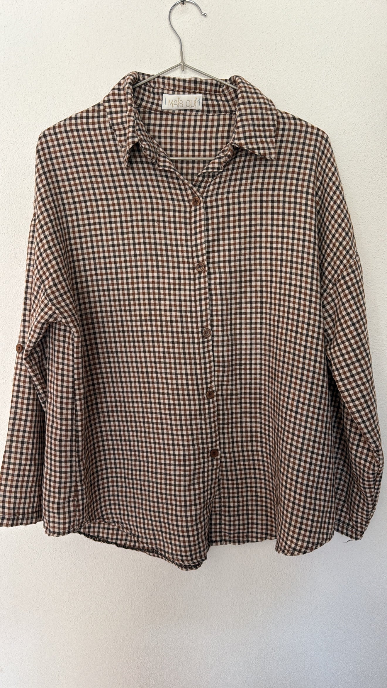 Camicia Wayne check choco