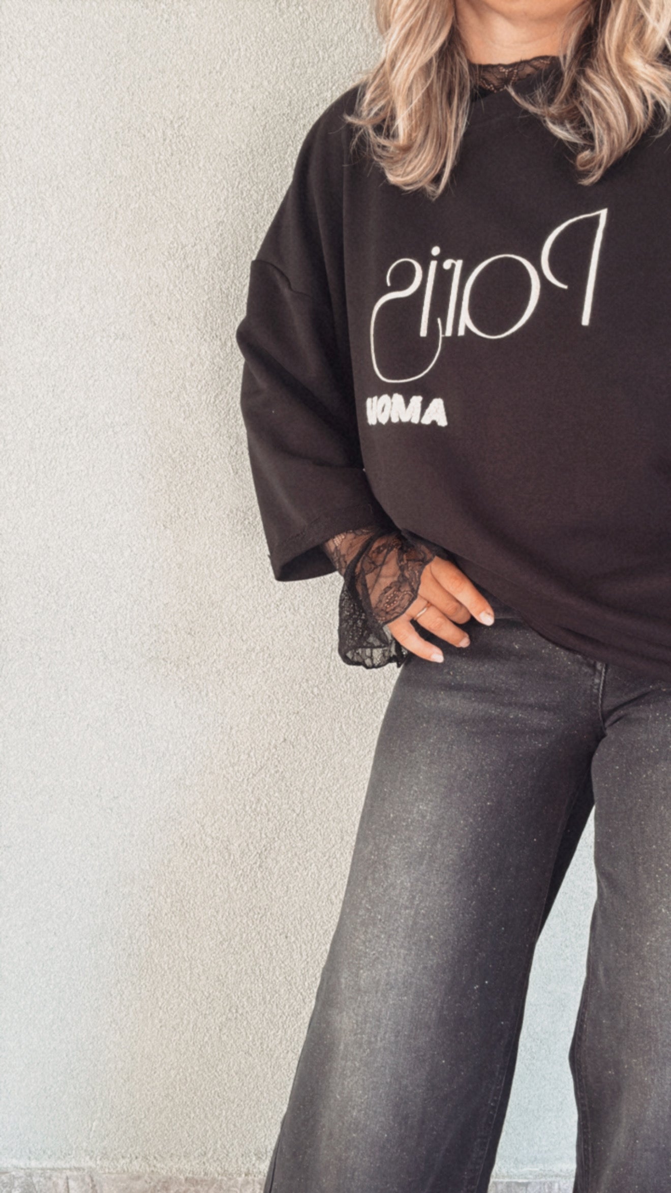 Maglia Paris Amour black
