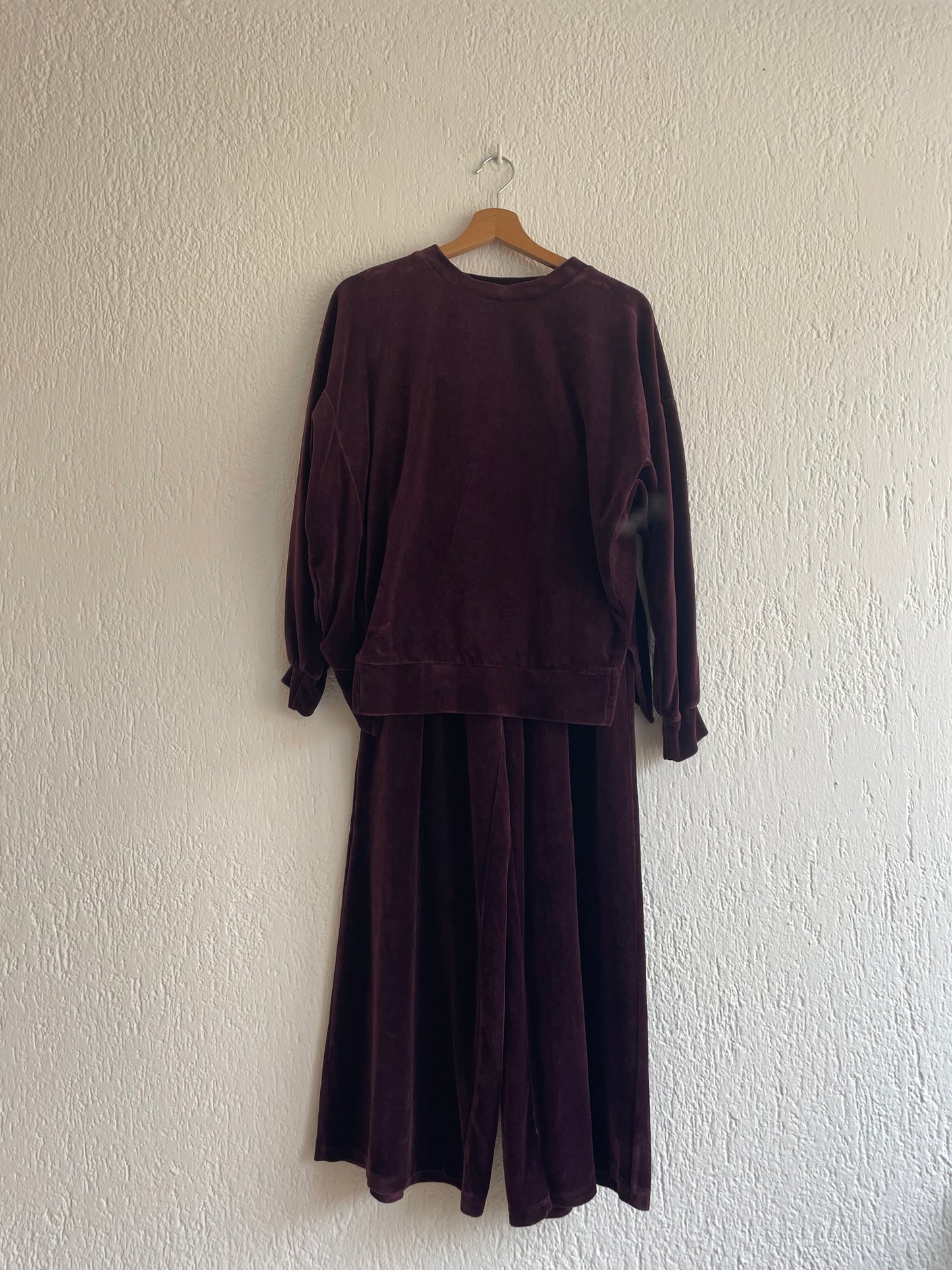 Tuta Jude velvet prune