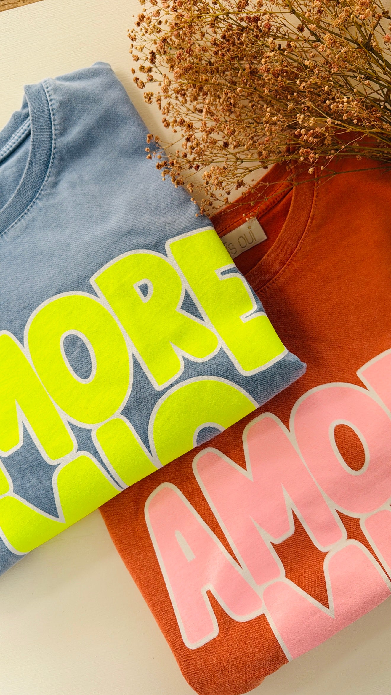 T-shirt AMORE MIO azzurra