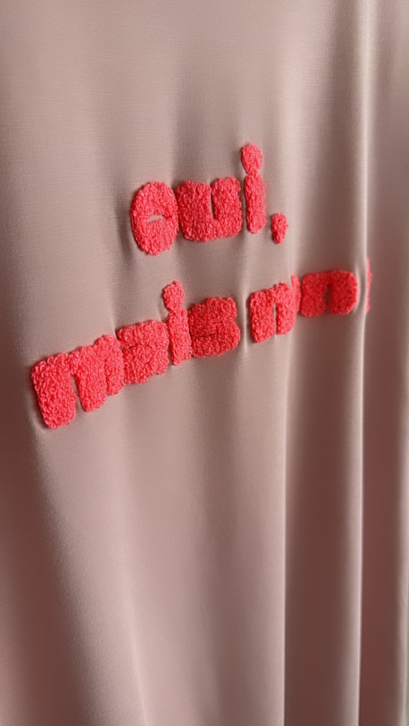 T-shirt OUI MAIS NON rosa