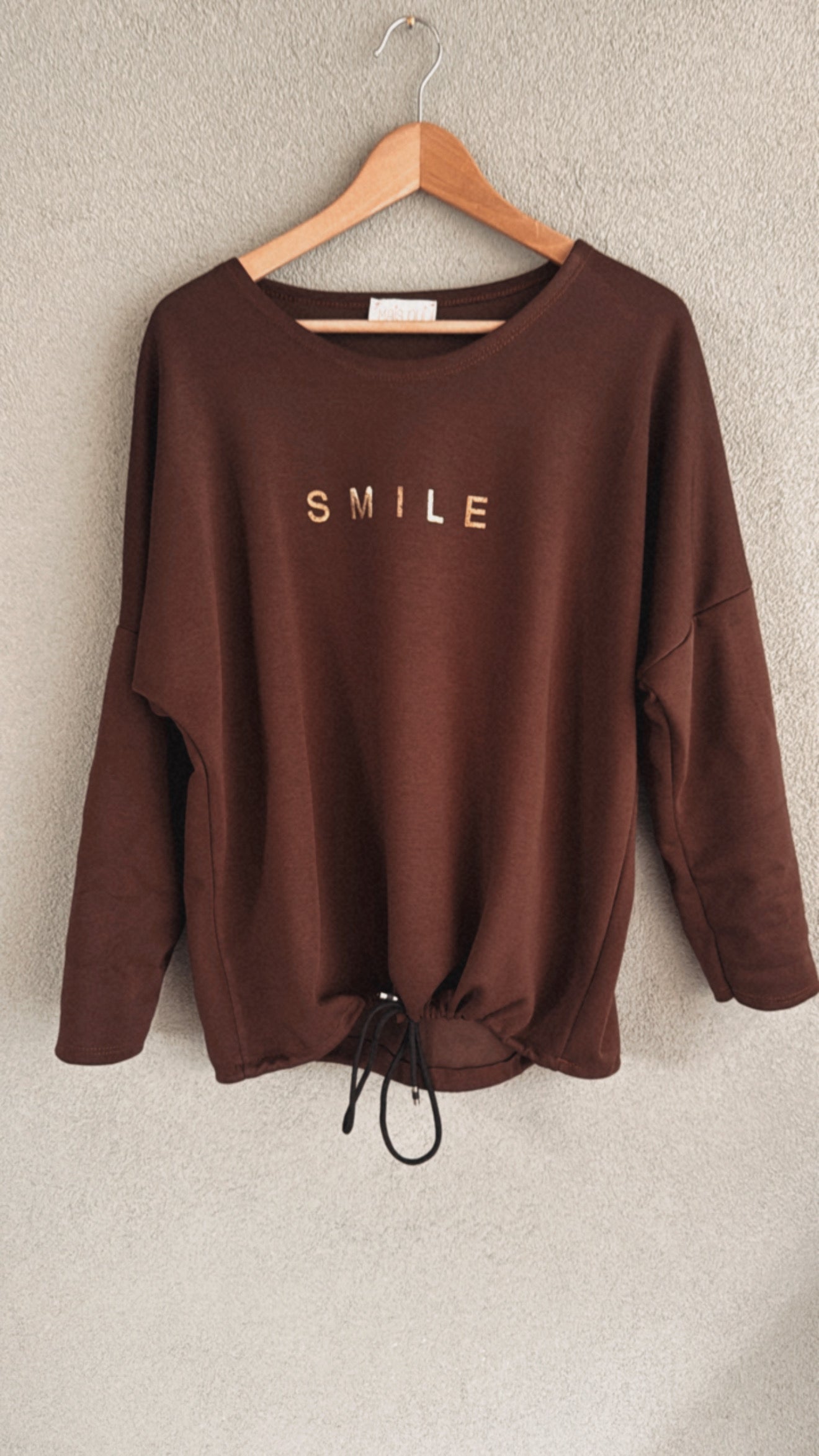 Maglia con coulisse Smile choco