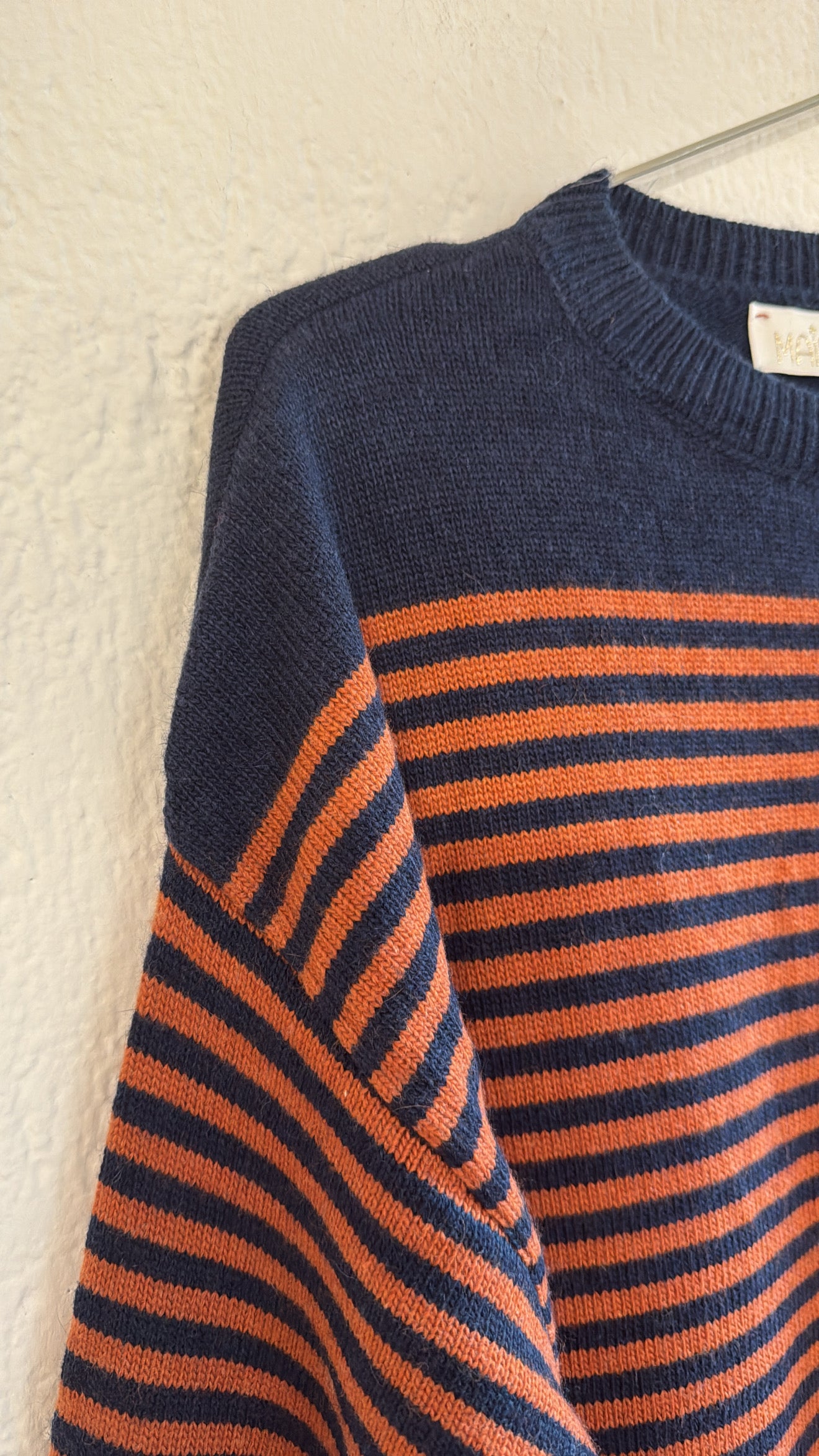 Maglia Dafne riga orange e navy