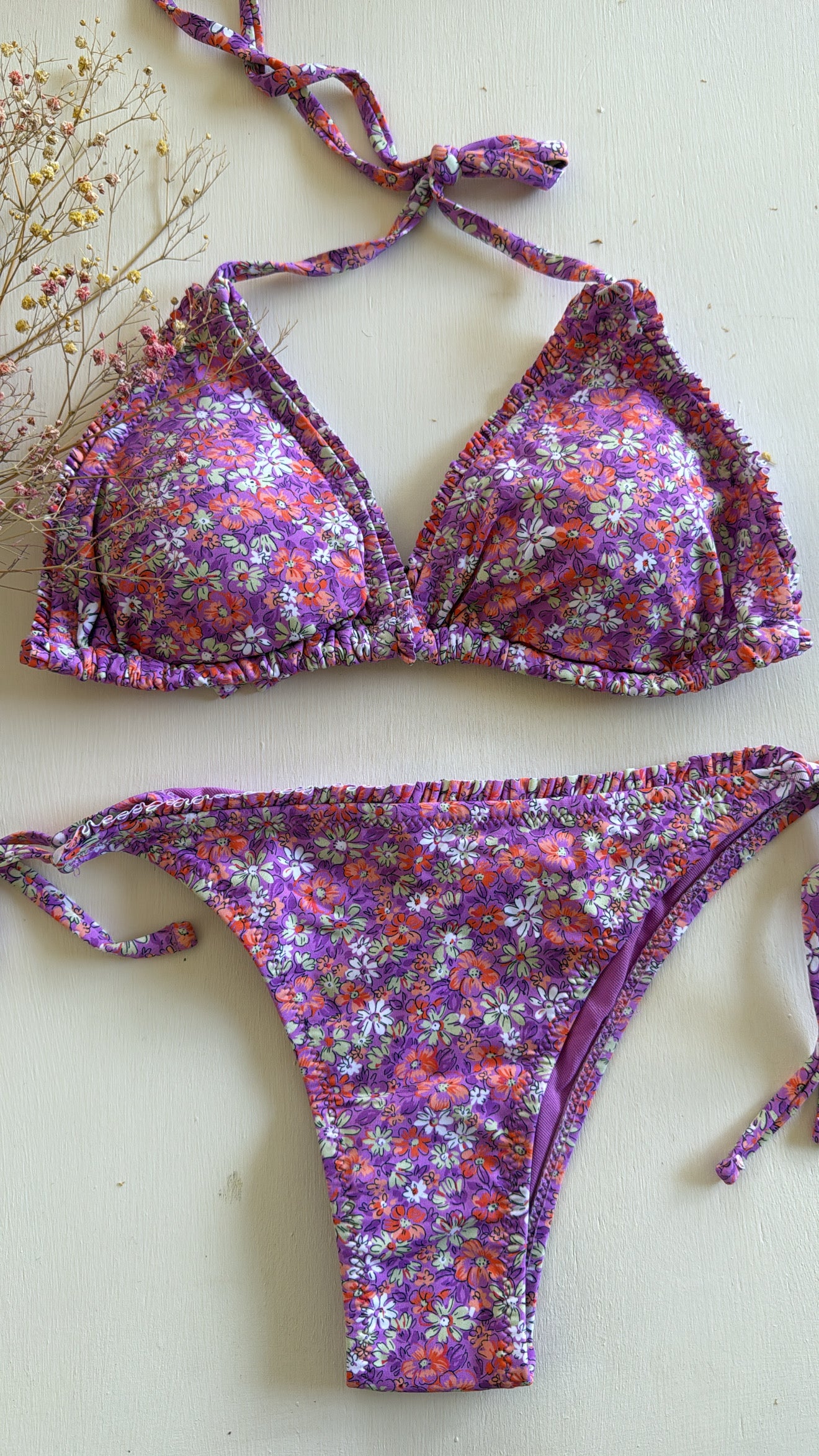 Bikini Saint-Tropez purple flowers