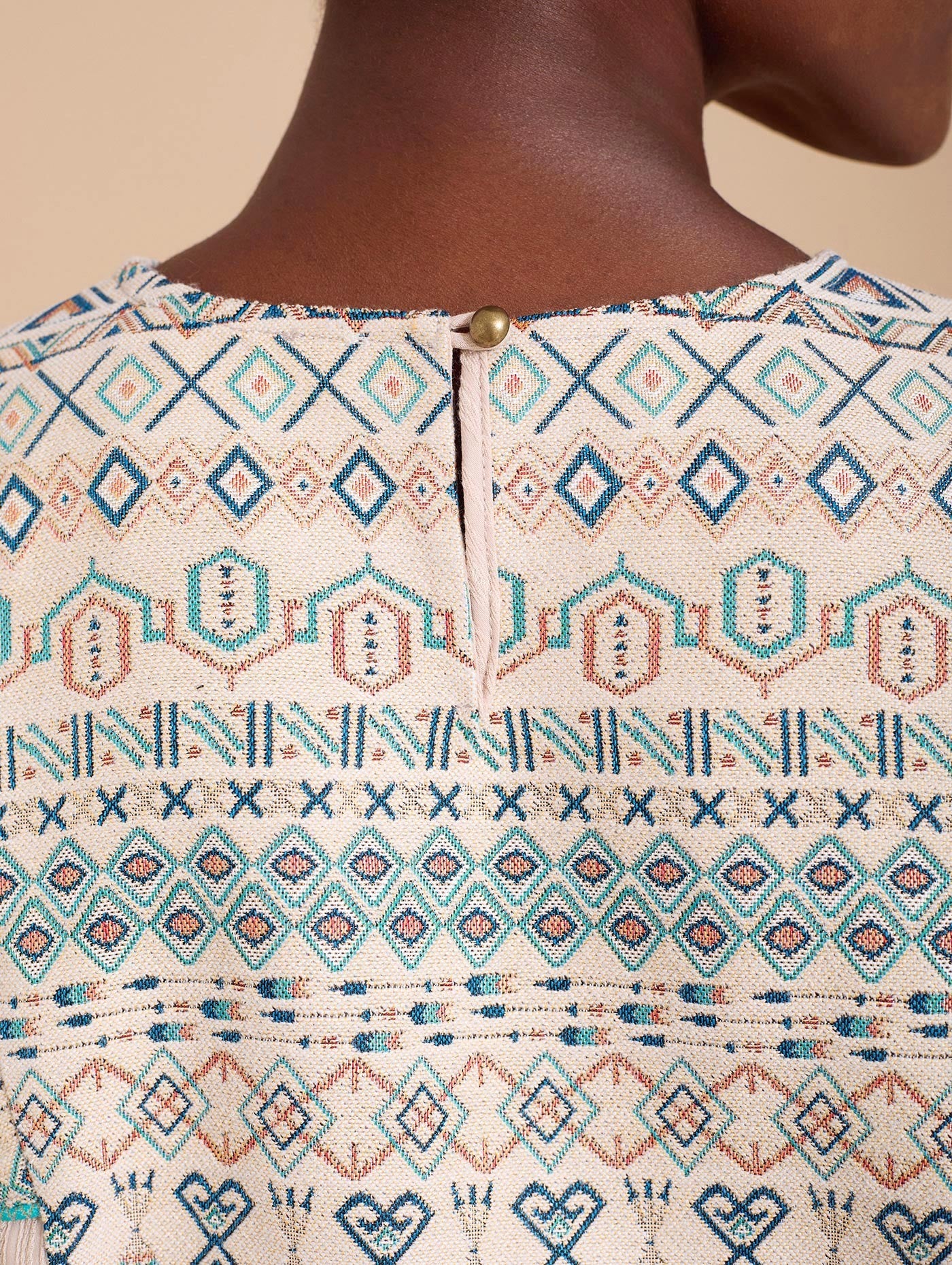 Gilet bimaterico con jacquard