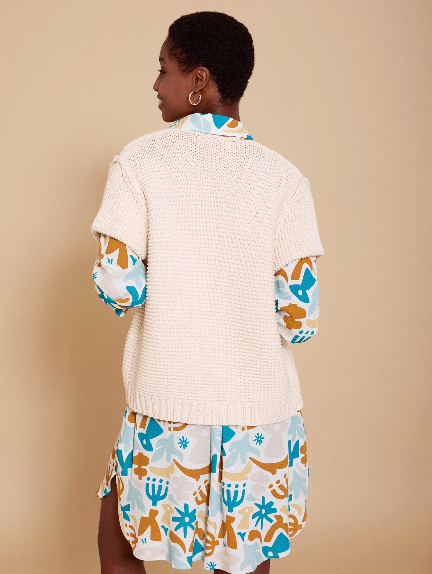 Gilet in maglia ricamato con spalline