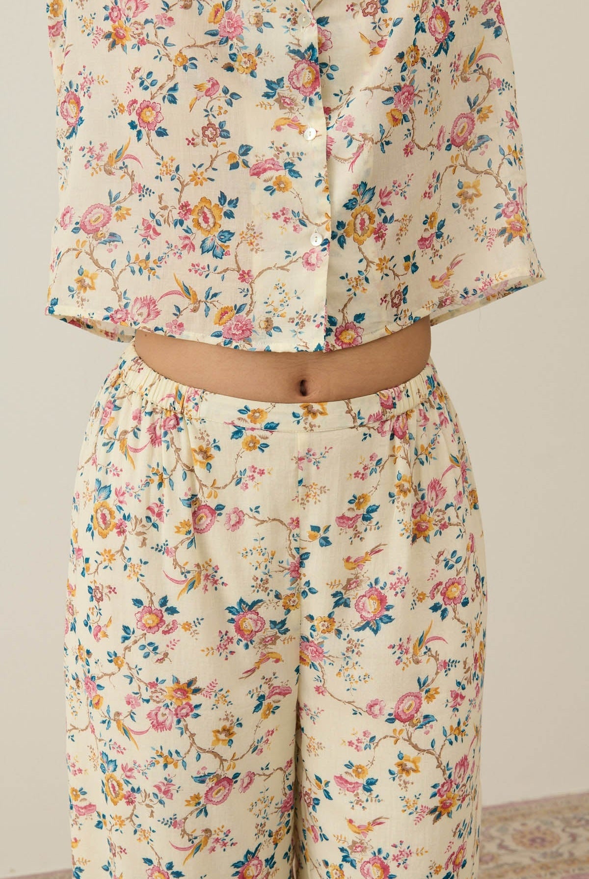 Pigiama Louka cream retro garden